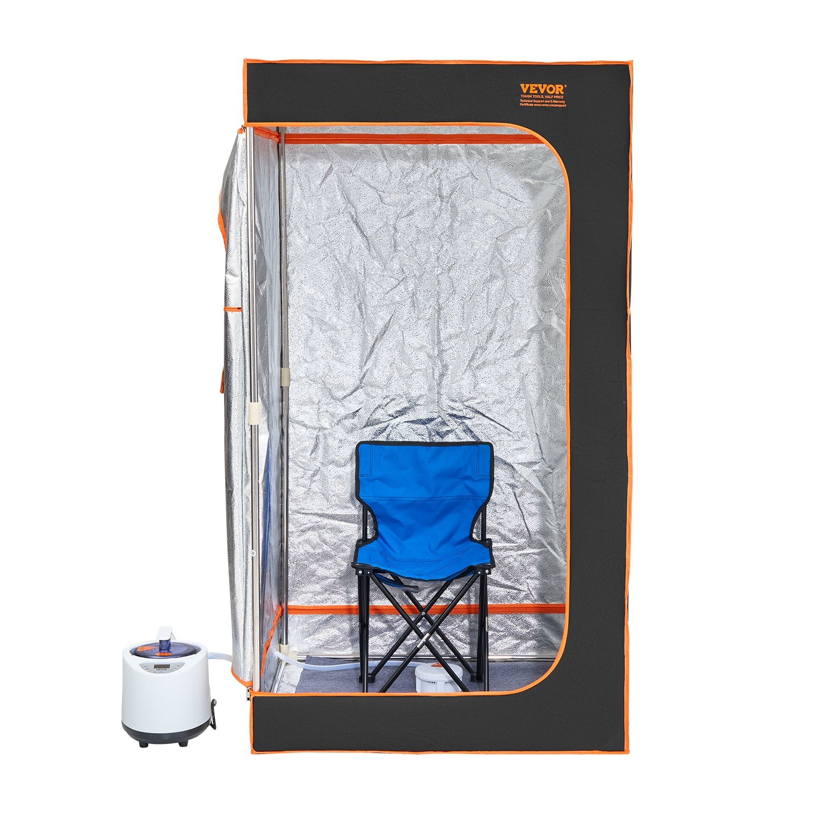 VEVOR Portable Steam Sauna Tent Full Size 1000W Personal Sauna Blanket W/ Chair, 880 x 880 x 1600 mm