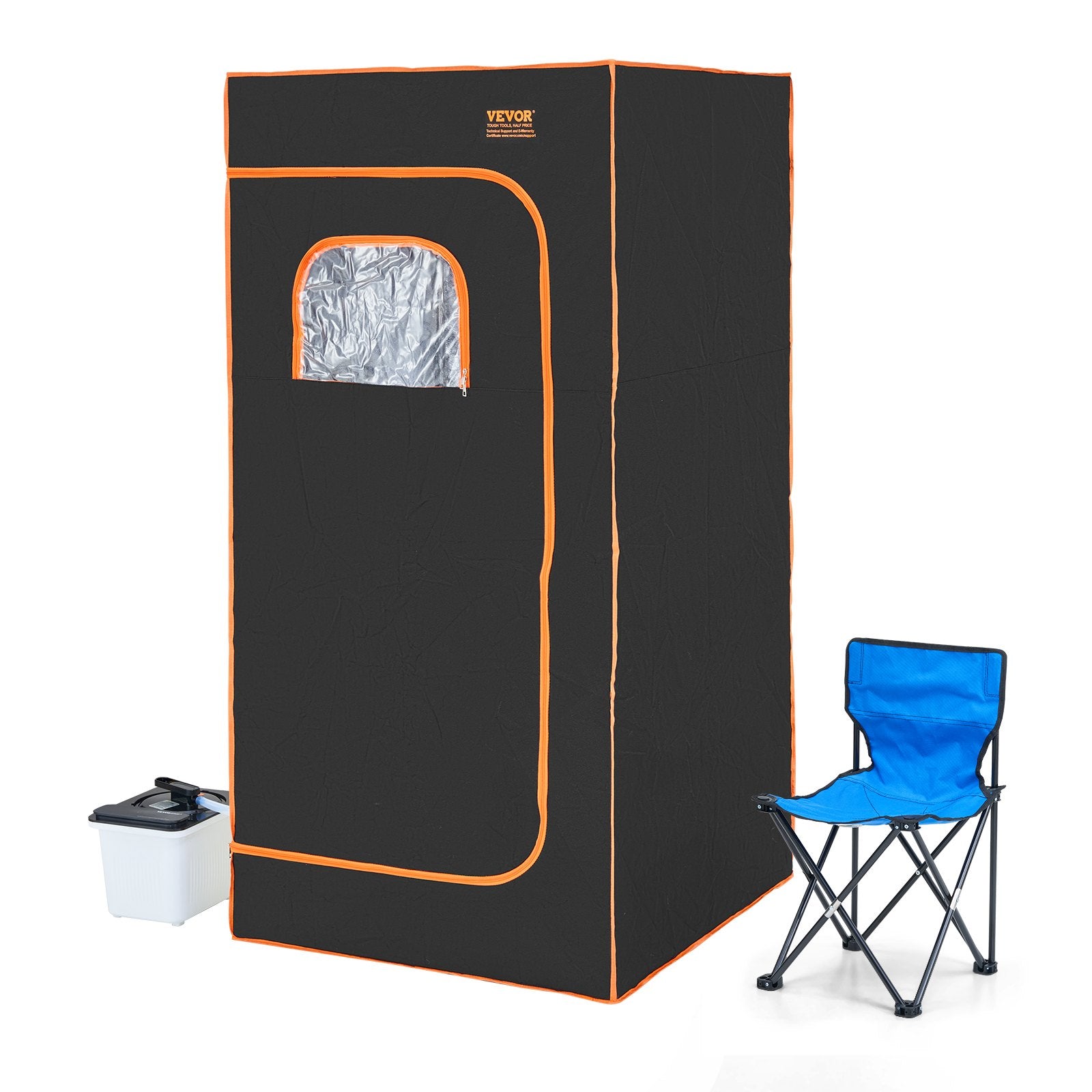 VEVOR Portable Steam Sauna Tent Full Size 2000W Personal Sauna Blanket W/ Chair,880 x 880 x 1780 mm