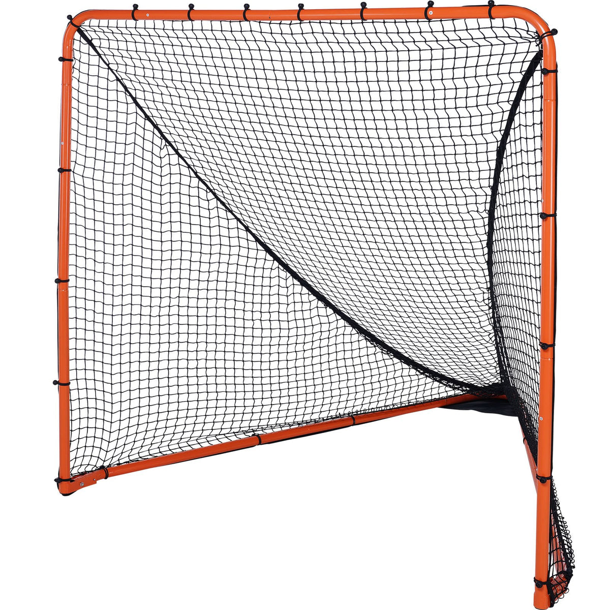 VEVOR Lacrosse Goal, 1.8mx1.8m Lacrosse Net, Folding Portable Backyard Lacrosse Training Equipment, Steel Frame Training Net, Quick &amp; Easy Setup Lacrosse Goal, Perfect for Youth Adult Training, Orange