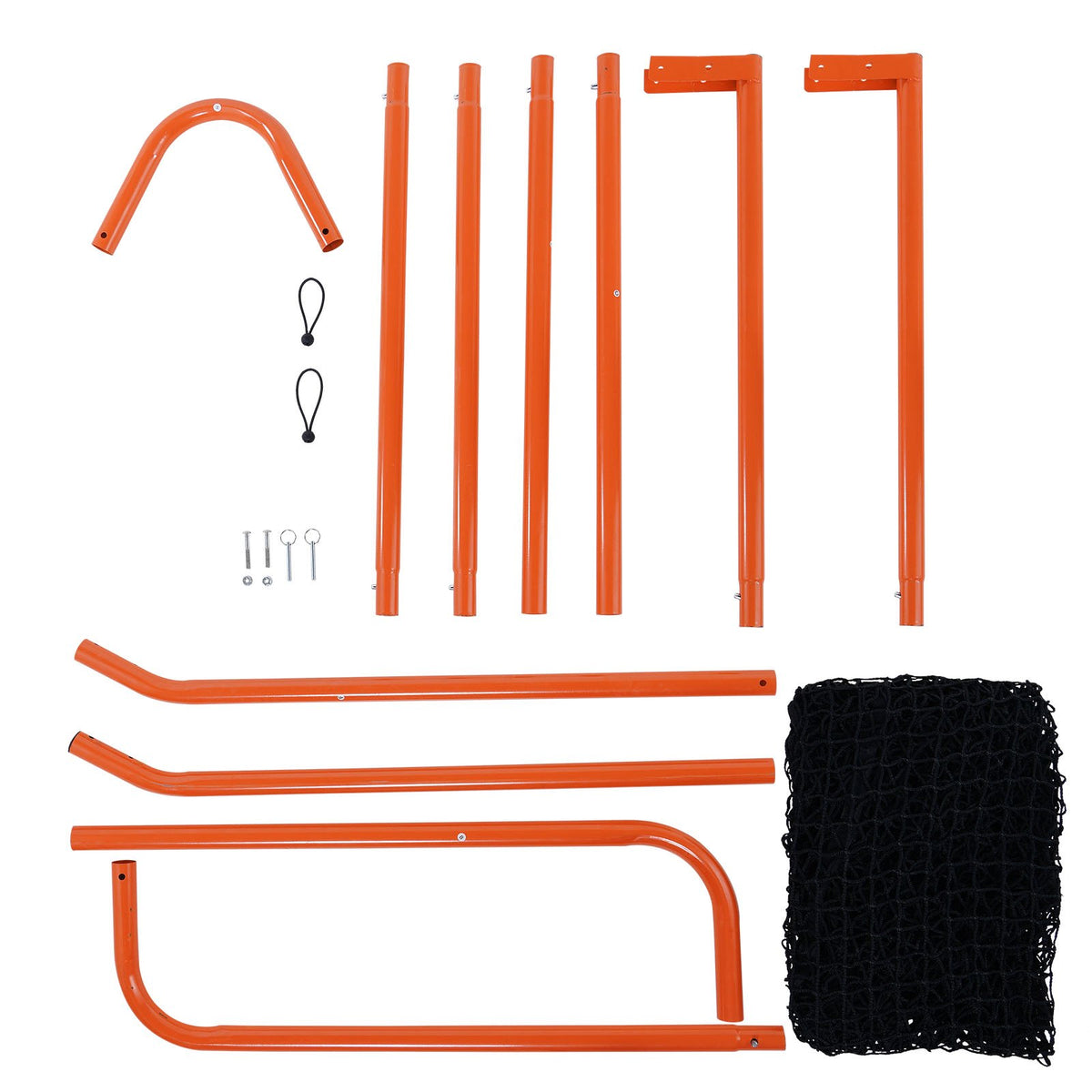 VEVOR Lacrosse Goal, 1.8mx1.8m Lacrosse Net, Folding Portable Backyard Lacrosse Training Equipment, Steel Frame Training Net, Quick & Easy Setup Lacrosse Goal, Perfect for Youth Adult Training, Orange