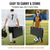 VEVOR Soccer Rebounder Board, 115x45 cm Portable Soccer Wall with 2 Angles Rebound, Foldable HDPE Kickback Rebound Board, Soccer Training Equipment for Kids and Adults, Passing & Shooting Practice