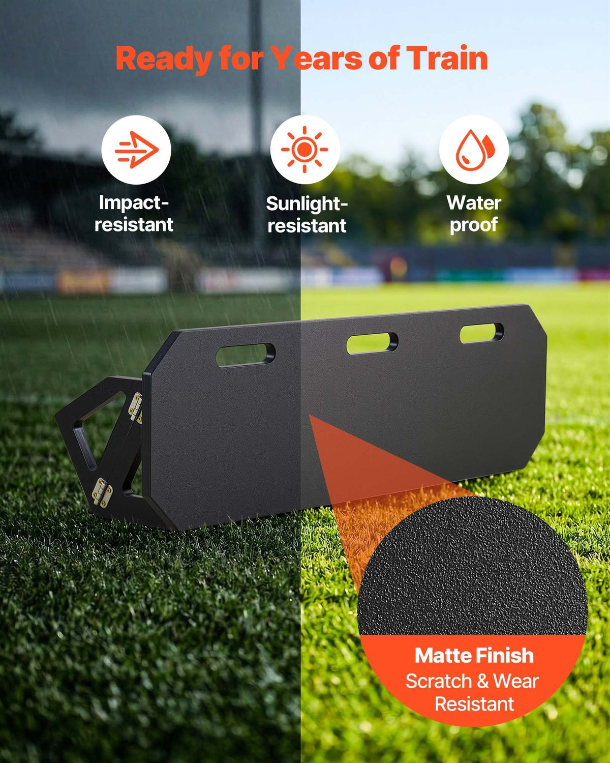 Soccer Rebounder Board, 1000 x 300 mm Portable Soccer Rebound Wall, HDPE Sports Kick Back Trainer, 3 Adjustable Angles, Easy Setup Ball Practice Training Equipment for Passing & Reaction Skills
