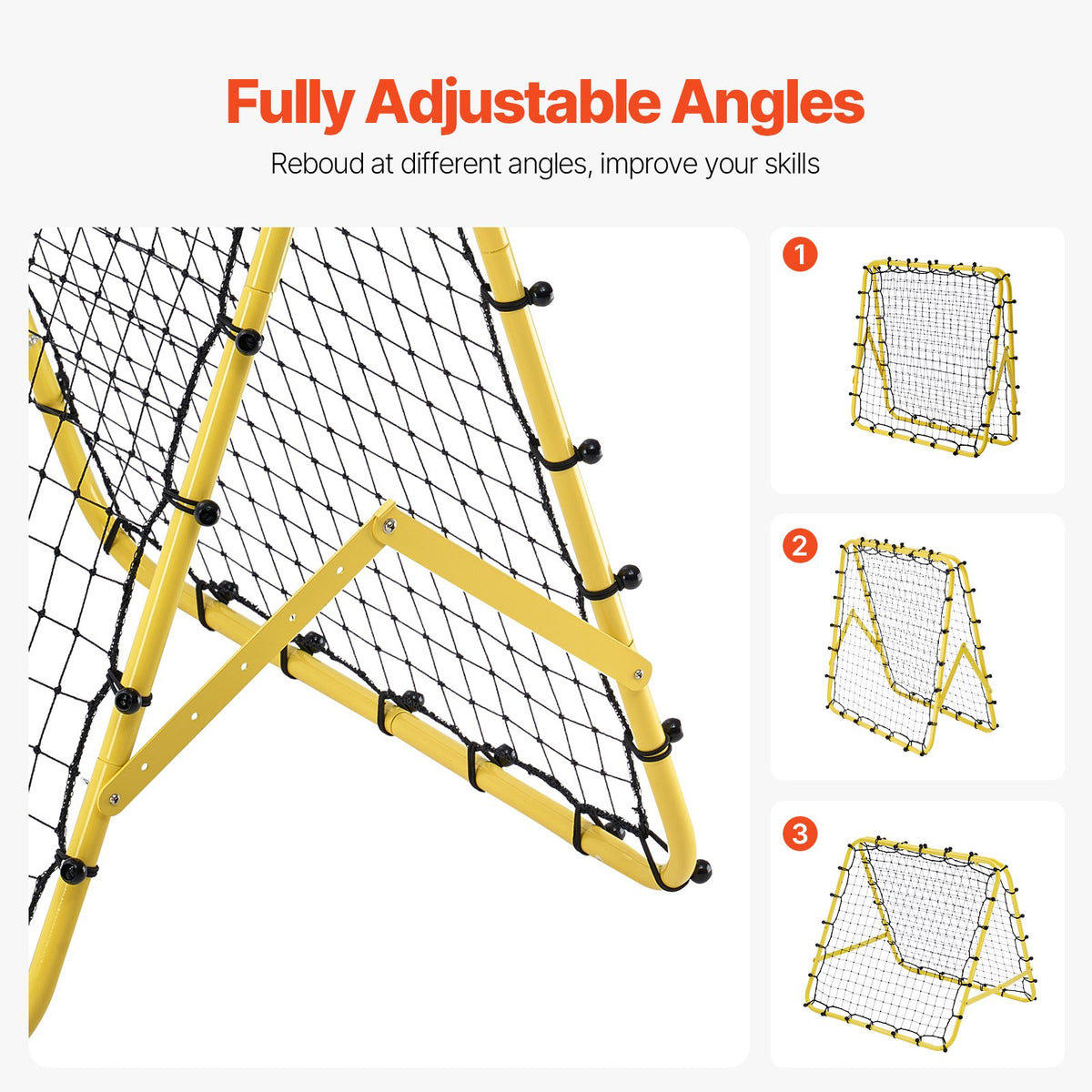 VEVOR 40"x35"x37" Soccer Rebounder Net Kick-Back Portable Football Training Gift