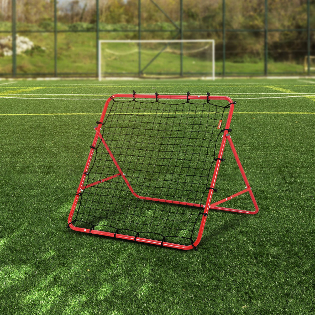 VEVOR Soccer Rebounder Rebound Net, Kick-Back 100x100 cm, Portable Football Training Gifts, Fully Adjustable Angles Goal Net, Aids & Equipment for Kids Teens & All Ages, Easy Set Up & Perfect Storage