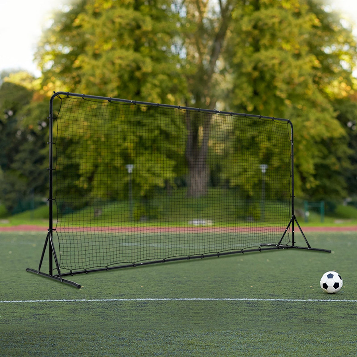 VEVOR Soccer Rebounder Net, 12x6FT Iron Soccer Training Equipment, Sports Football Training Gift with Portable Bag, Volleyball Rebounder Wall Perfect for Backyard Practicing, Solo Training, Passing