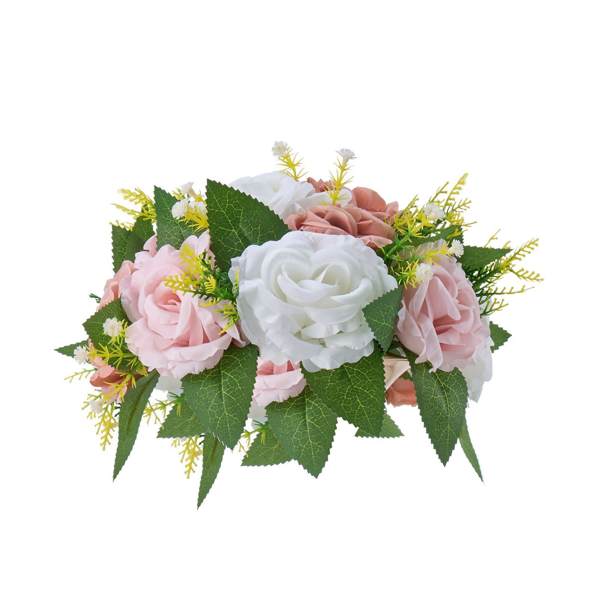 Flower Ball Arrangement Bouquet 10PCS, 240 mm Diameter Artificial Flower Balls Wedding Table Centerpieces, Faux Rose Arrangements for Wedding Centerpiece Home Decoration, Pink and White Roses
