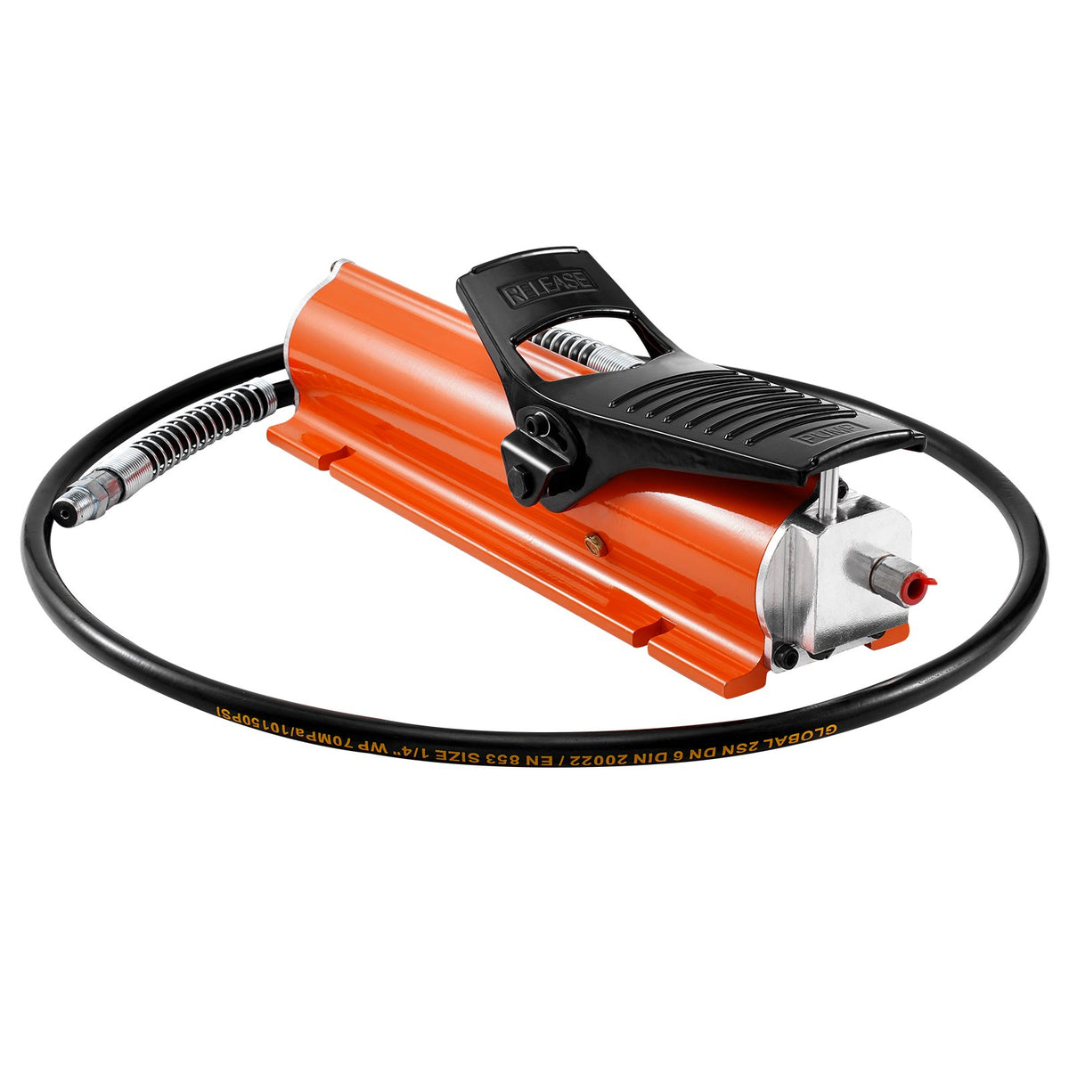 VEVOR 10,000PSI Air Hydraulic Pump, 0.18 Gal Reservoir, NPT 3/8 In Oil Outlet, NPT 1/4 In Inlet, Metal Shell Air Actuated Treadle Foot Pump, for Precision Industrial Machinery &amp; Aerospace Equipment