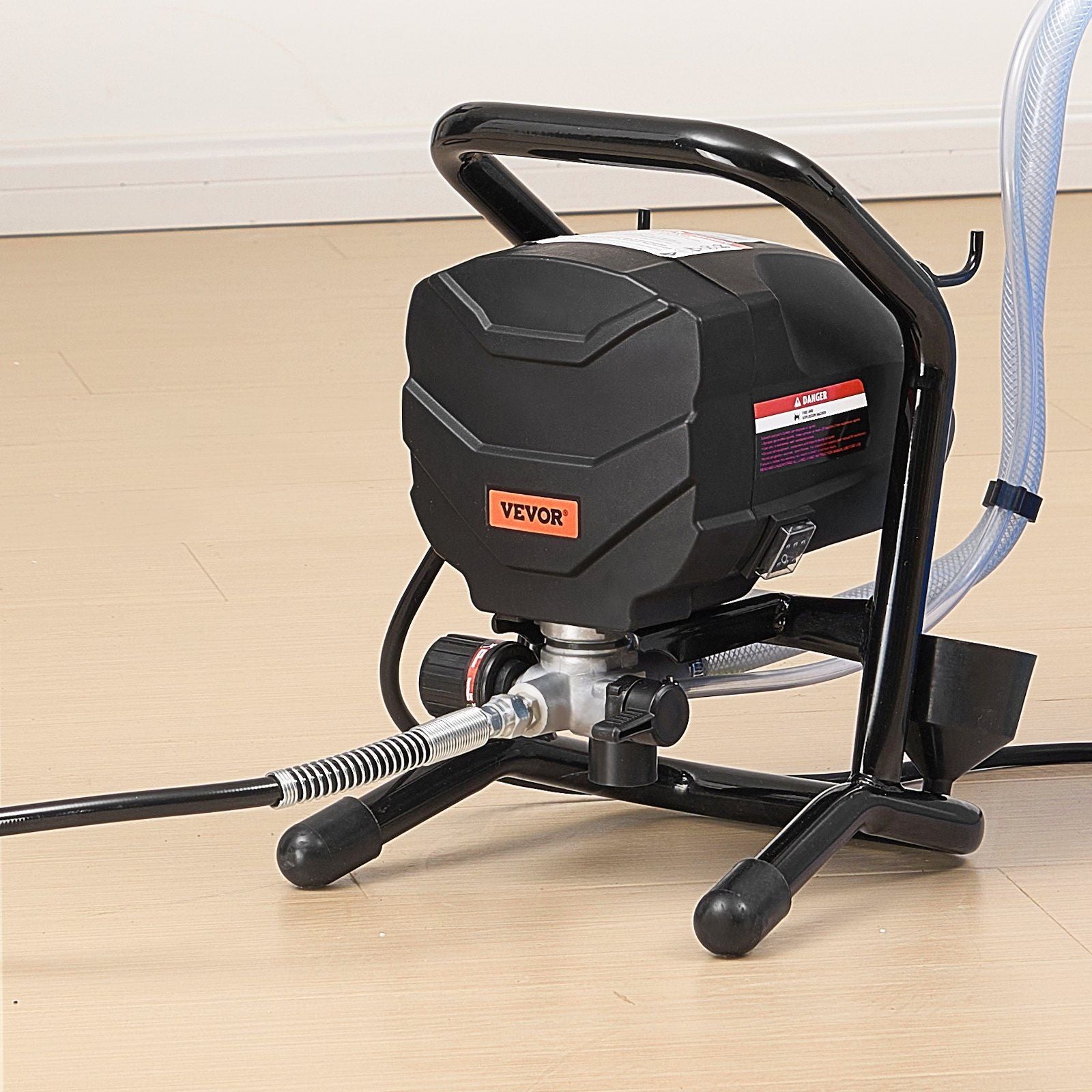 Stand Airless Paint Sprayer, 650W High Efficiency Airless Sprayer, 3000PSI Electric Paint Sprayer Machine Extension Rod and Cleaning Kits for Interior and Exterior Furniture/Fence/Home/House