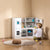 VEVOR Kitchen Playset Kids Pretend Cooking Play Toy 24 Piece Accessories White