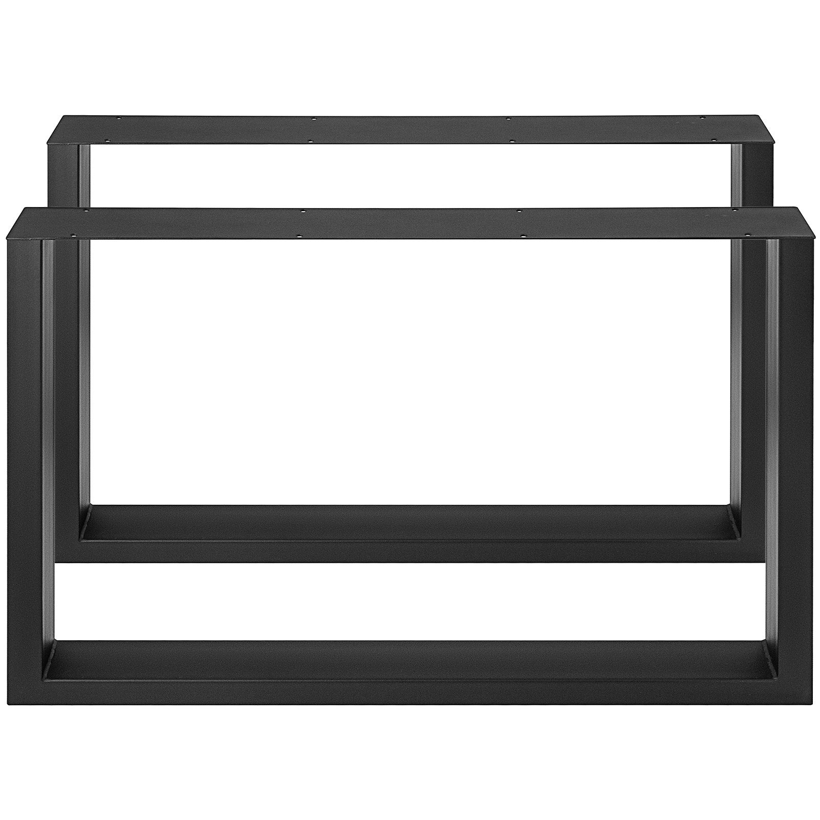 VEVOR Black Metal Table Legs Set of 2 Steel Table Legs 35x28 Inch Dining Table Legs Office Table Legs Computer Desk Legs Steel Bench Legs Country Style Table Legs DIY Furniture Legs