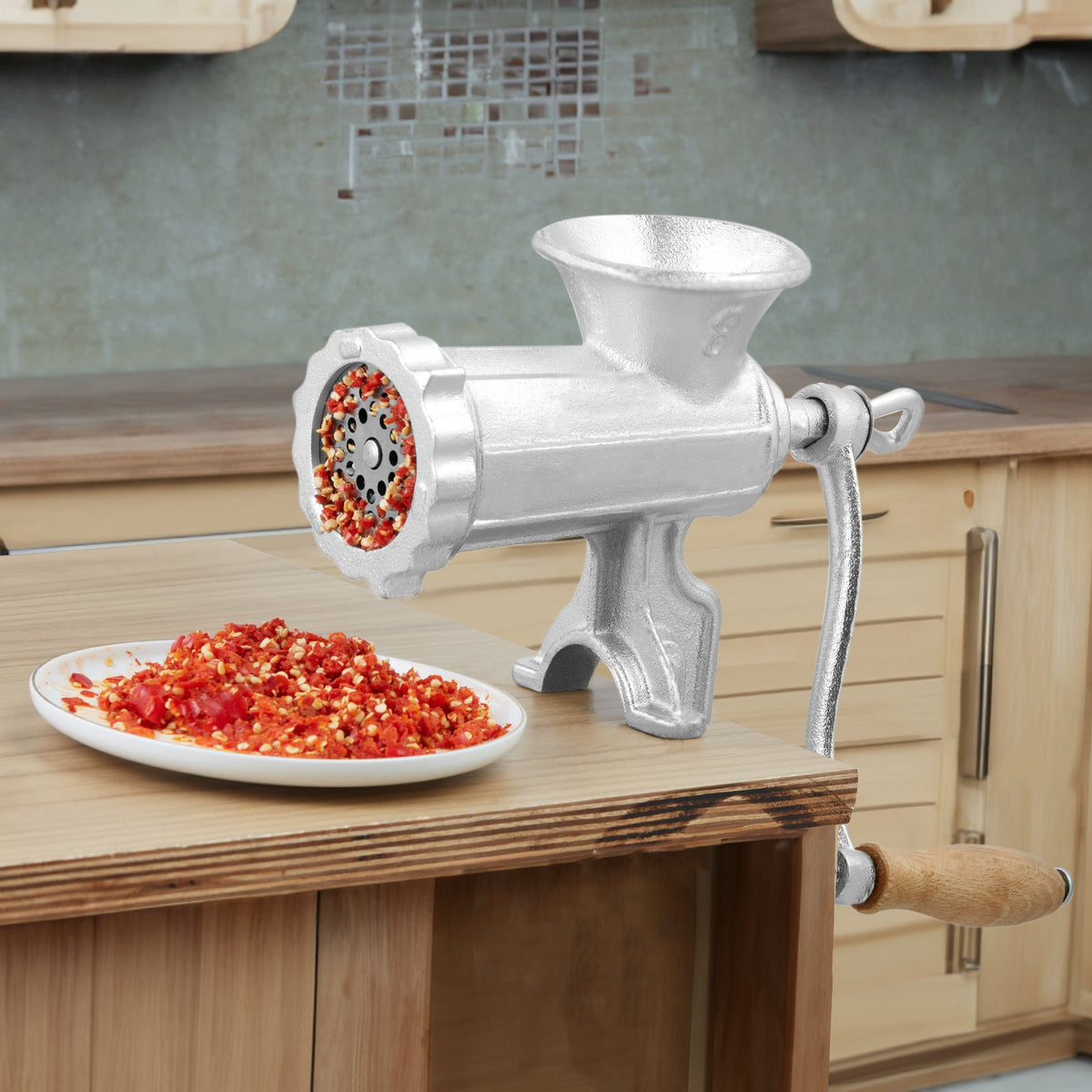 VEVOR Manual Meat Grinder Heavy Duty Cast Iron Meat Grinder & Steel Table Clamp