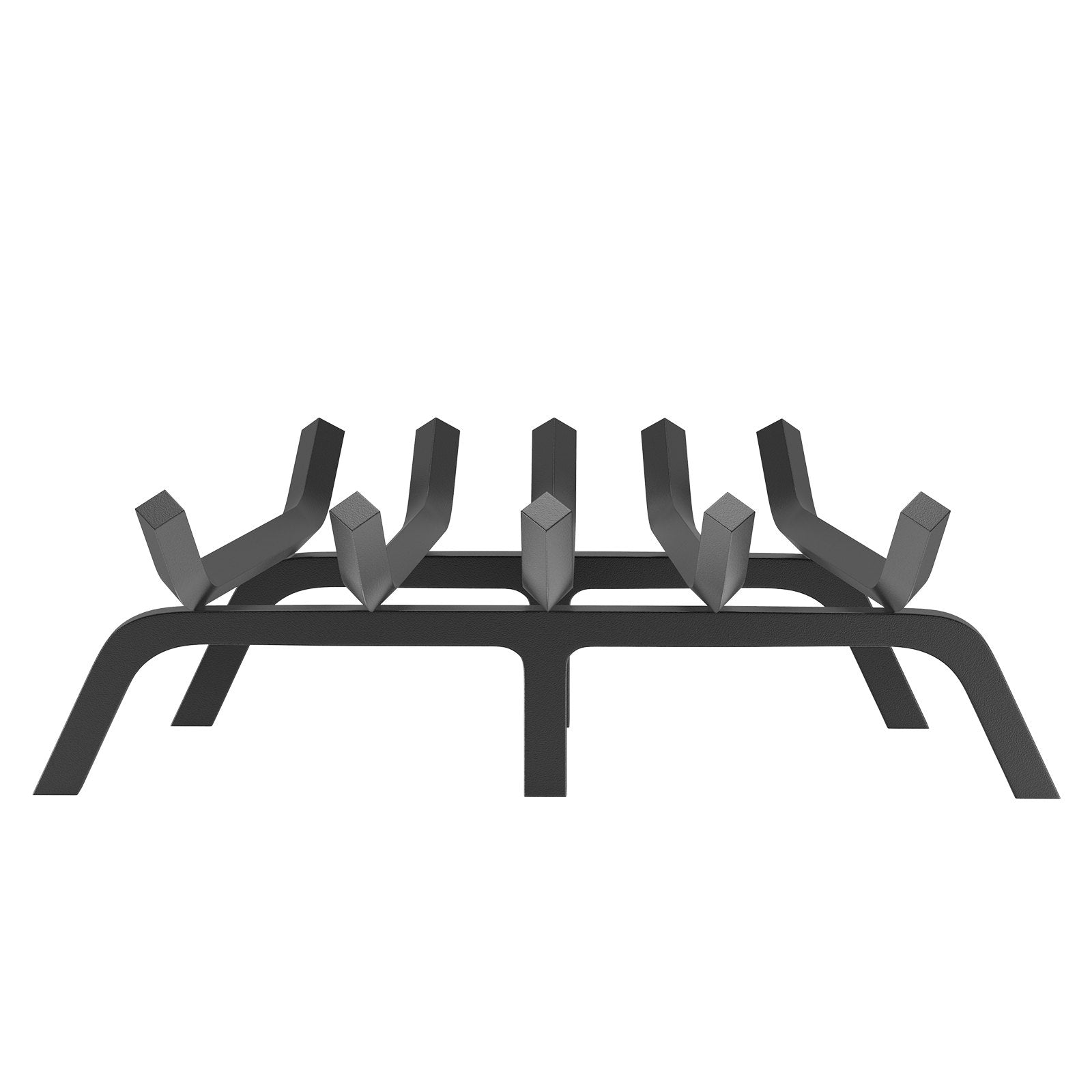 VEVOR Fireplace Log Grate, 609.6mm Heavy Duty Fireplace Grate with 6 Support Legs, 19.05mm Solid Powder-coated Steel Bars, Log Firewood Burning Rack Holder for Indoor and Outdoor Fireplace