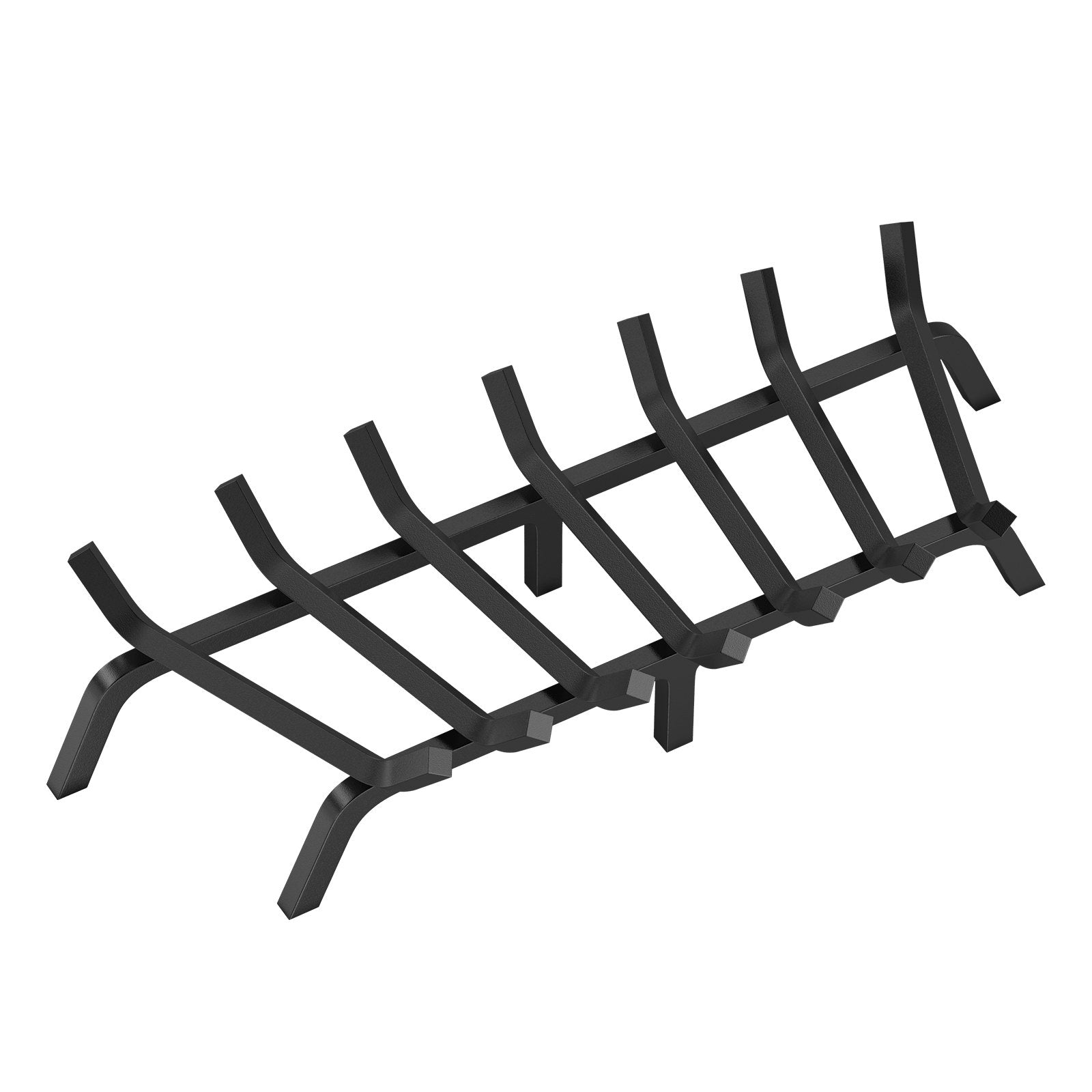 VEVOR Fireplace Log Grate, 762mm Heavy Duty Fireplace Grate with 6 Support Legs, 19.05mm Solid Powder-coated Steel Bars, Log Firewood Burning Rack Holder for Indoor and Outdoor Fireplace