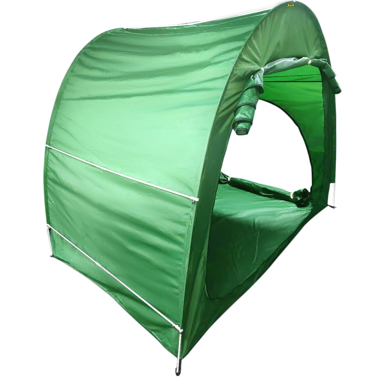 VEVOR Bike Cover Storage Tent, 420D Oxford Fabric Portable for 4 Bikes, Outdoor Waterproof Anti-Dust Bicycle Storage Shed, Heavy Duty for Bikes, Lawn Mower, and Garden Tools, with Carry Bag, Green