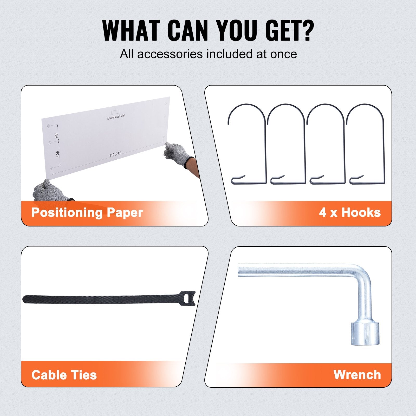 VEVOR Garage Storage Shelving, 2 Pack, 122 x 61 cm Heavy Duty Garage Shelves Wall Mounted, 502 lbs Load Capacity(Total) Garage Storage Rack Floating Shelves, Suitable for Shop, Shed, Garage Storage