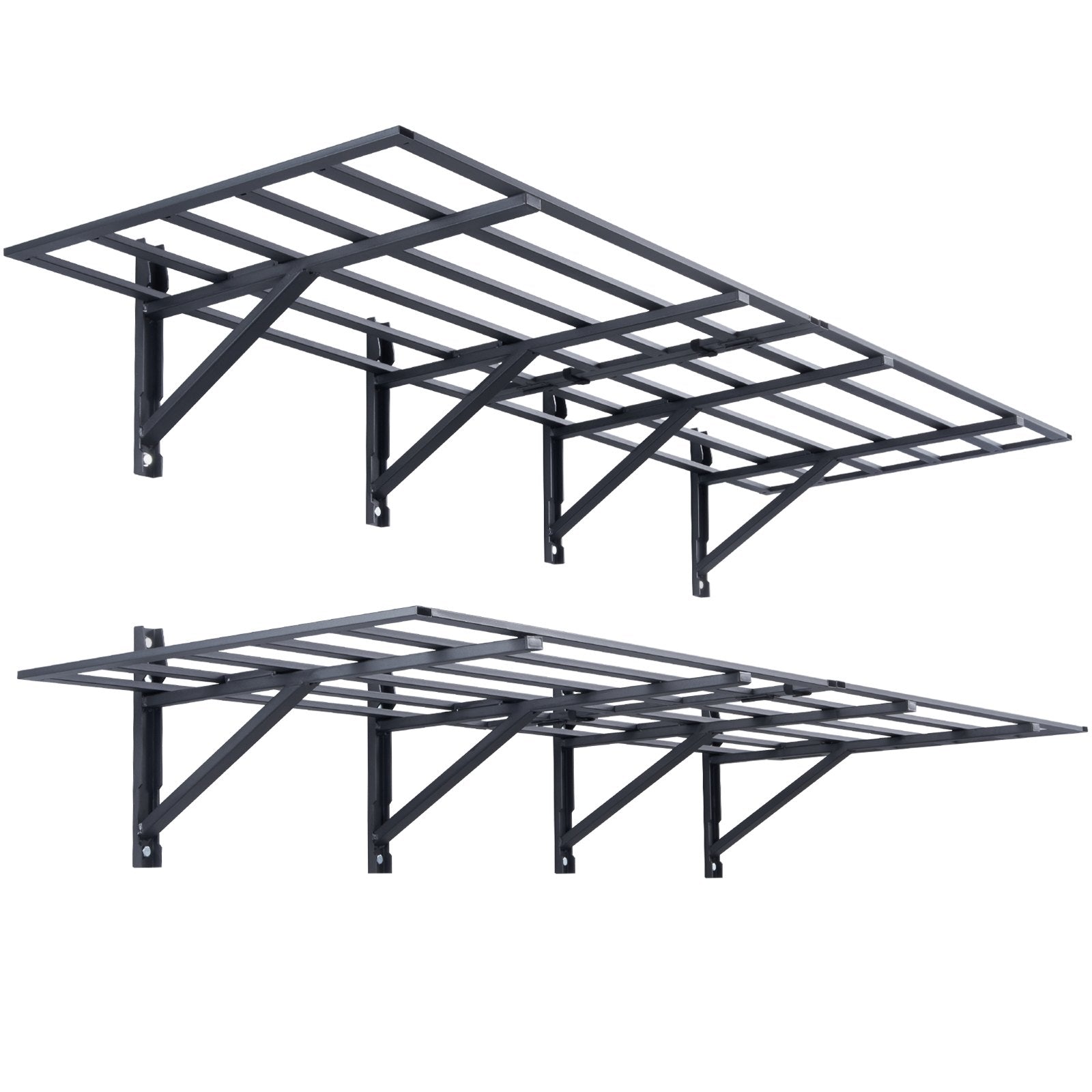 VEVOR 2PCS 72x24in Garage Storage Shelving Wall Mounted Heavy Duty Shelves Rack