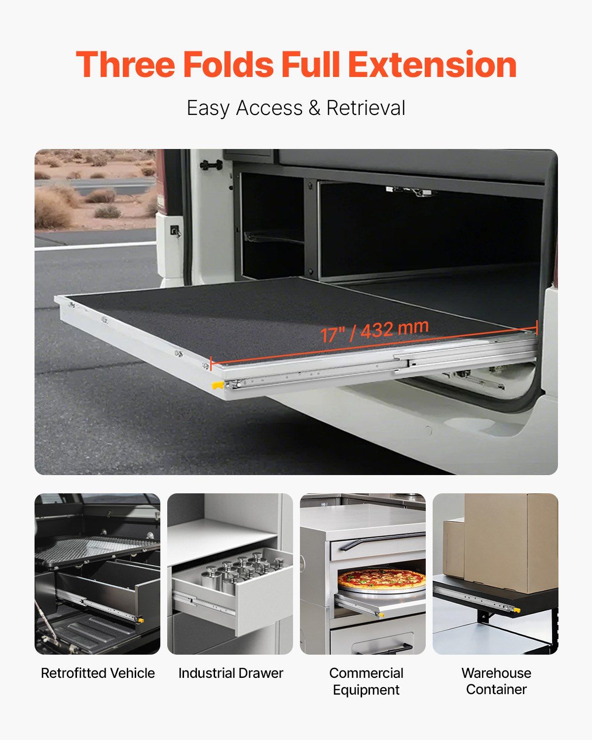 1 Pair Full Extension Drawer Slides 16 18 20 24 30 35 38 59 32 36 40 48 60 in, 250 lbs Load Capacity Locking Drawer Slides, Ball Bearing with Lock Side Mount Drawer Slide Rail
