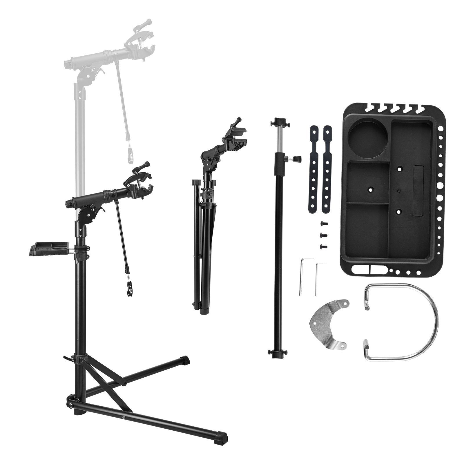 VEVOR Bike Repair Stand, 38.56 kg Heavy-duty Bicycle Work Stand with 1035-1630 mm Adjustable Height & Magnetic Tool Tray, Foldable Bicycle Maintenance Rack, Shop Home Mechanics for Mountain & Road Bike