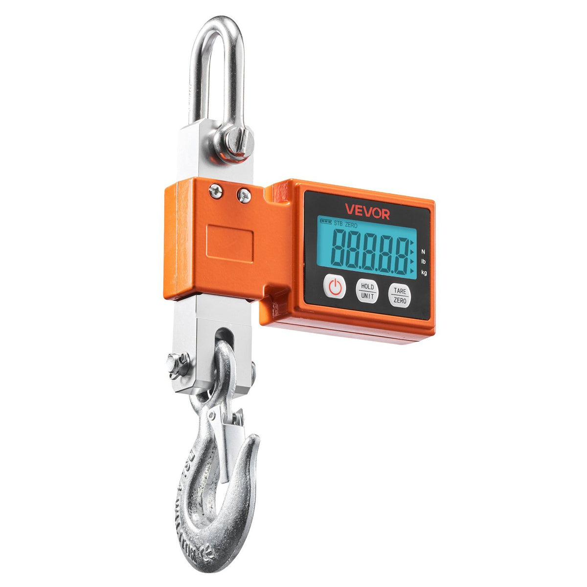 Digital Crane Scale, 1100 lbs/500 kg Max Capacity, Heavy Duty Industrial Hanging Scale with Cast Aluminum Case &amp; LCD Display, 100 g Division &amp; 3 Unit Switch, Auto-Off Setting for Garage