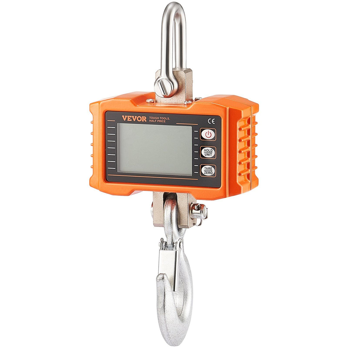 Digital Crane Scale, 2200 lbs/1000 kg, Industrial Heavy Duty Hanging Scale with Remote Control, Cast Aluminum Case &amp; LCD Screen, High Precision for Construction, Factory, Farm, Hunting (Orange)