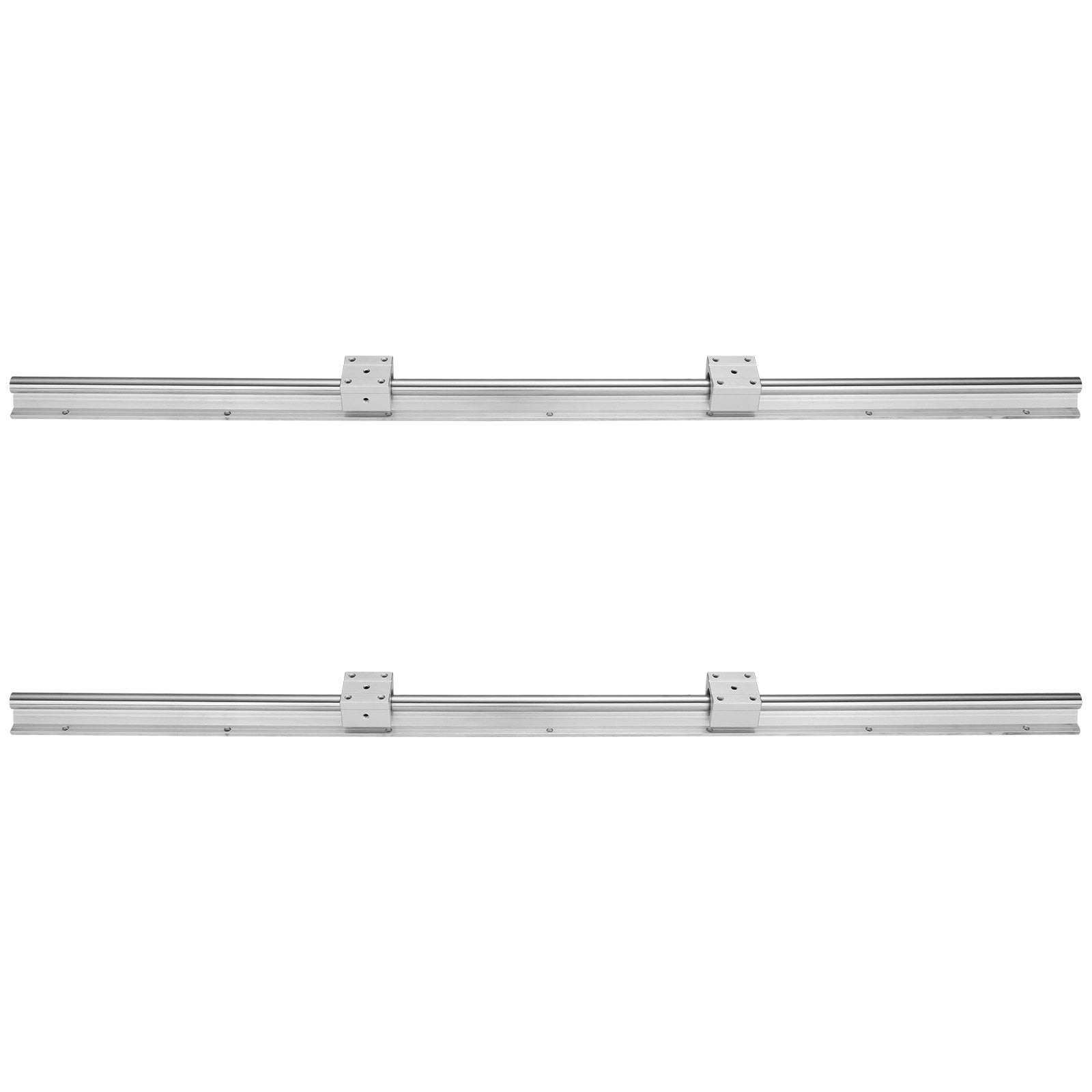 VEVOR Linear Guide Rail Set, SBR16 1000mm, 2 PCS 39.4 in/1000 mm SBR16 Guide Rails and 4 PCS SBR16UU Slide Blocks, Linear Rails and Bearings Kit for Automated Machines DIY Project CNC Router Machines