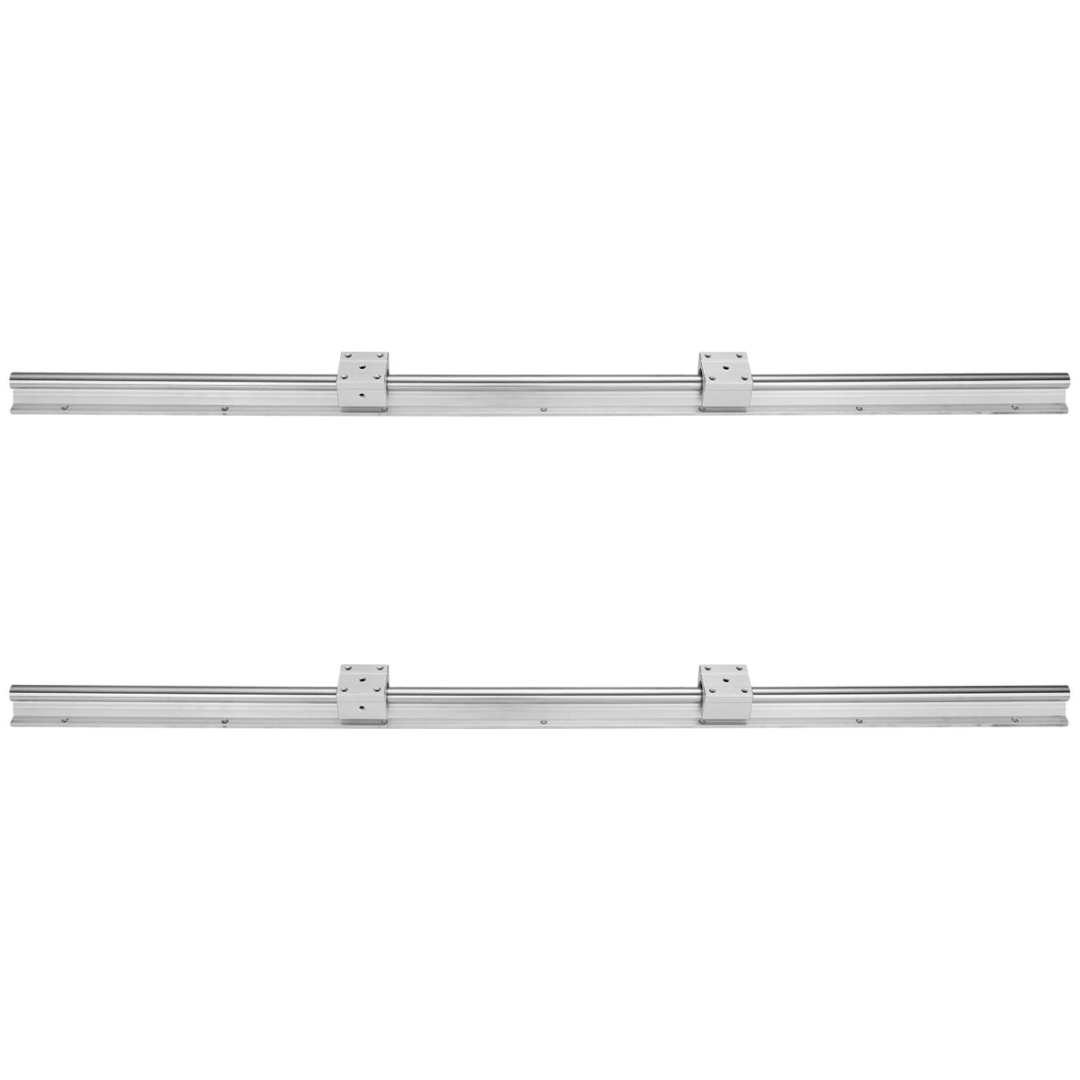 VEVOR Linear Guide Rail Set, SBR20 1000mm, 2 PCS 39.4 in/1000 mm SBR20 Guide Rails and 4 PCS SBR20UU Slide Blocks, Linear Rails and Bearings Kit for Automated Machines DIY Project CNC Router Machines