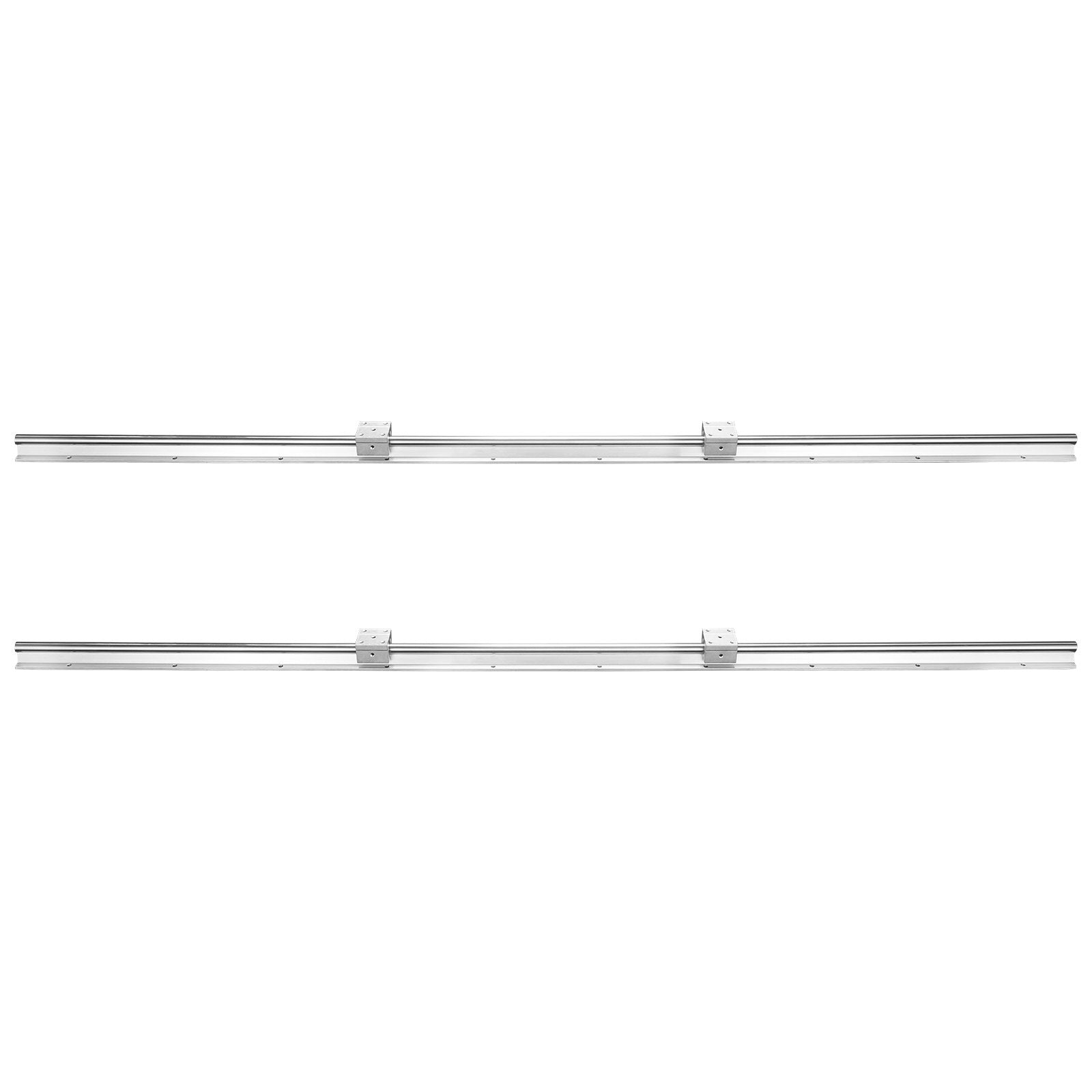 VEVOR Linear Guide Rail Set, SBR20 1500mm, 2 PCS 59 in/1500 mm SBR20 Guide Rails and 4 PCS SBR20UU Slide Blocks, Linear Rails and Bearings Kit for Automated Machines DIY Project CNC Router Machines