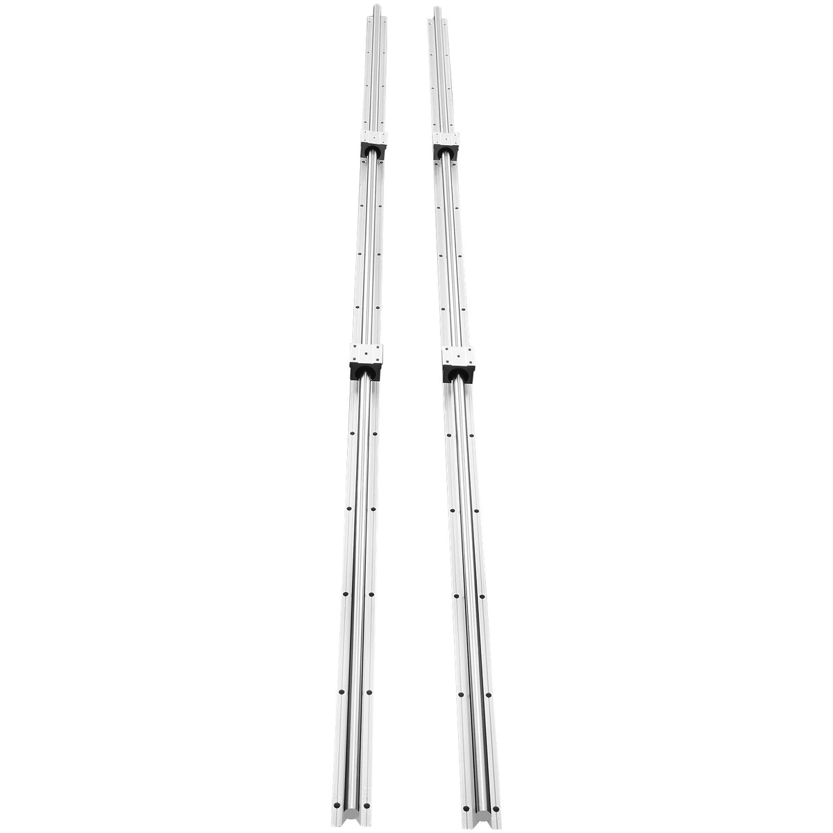 VEVOR Linear Guide Rail Set, SBR20 2200mm, 2 PCS 86.6 in/2200 mm SBR20 Guide Rails and 4 PCS SBR20UU Slide Blocks, Linear Rails and Bearings Kit for Automated Machines DIY Project CNC Router Machines