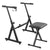 VEVOR Piano Keyboard Stand and Bench Set, Z Style, Heavy-Duty Digital Piano Music Stand and Seat, 250 lbs Capacity with Adjustable Piano Bench Width Height Wheels, Fits for 54-88 Key Electric Pianos
