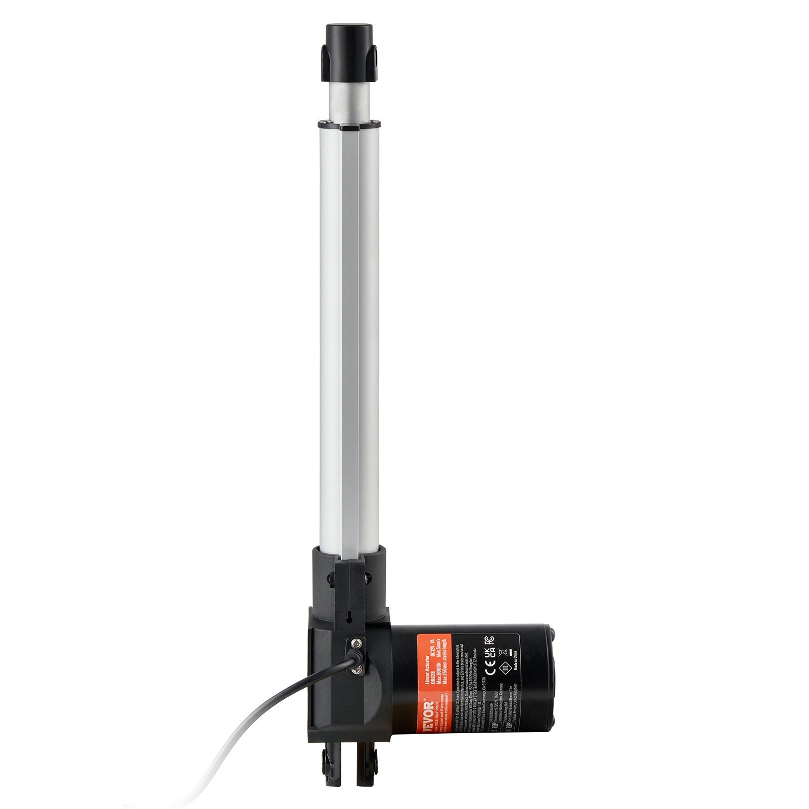 VEVOR Linear Actuator 12V, 10 Inch Heavy Duty 1320lbs/6000N Linear Actuator, 0.19"/s Linear Motion Actuator with Mounting Bracket & IP44 Protection for Electric Door Industrial Machinery Vessels Cargo