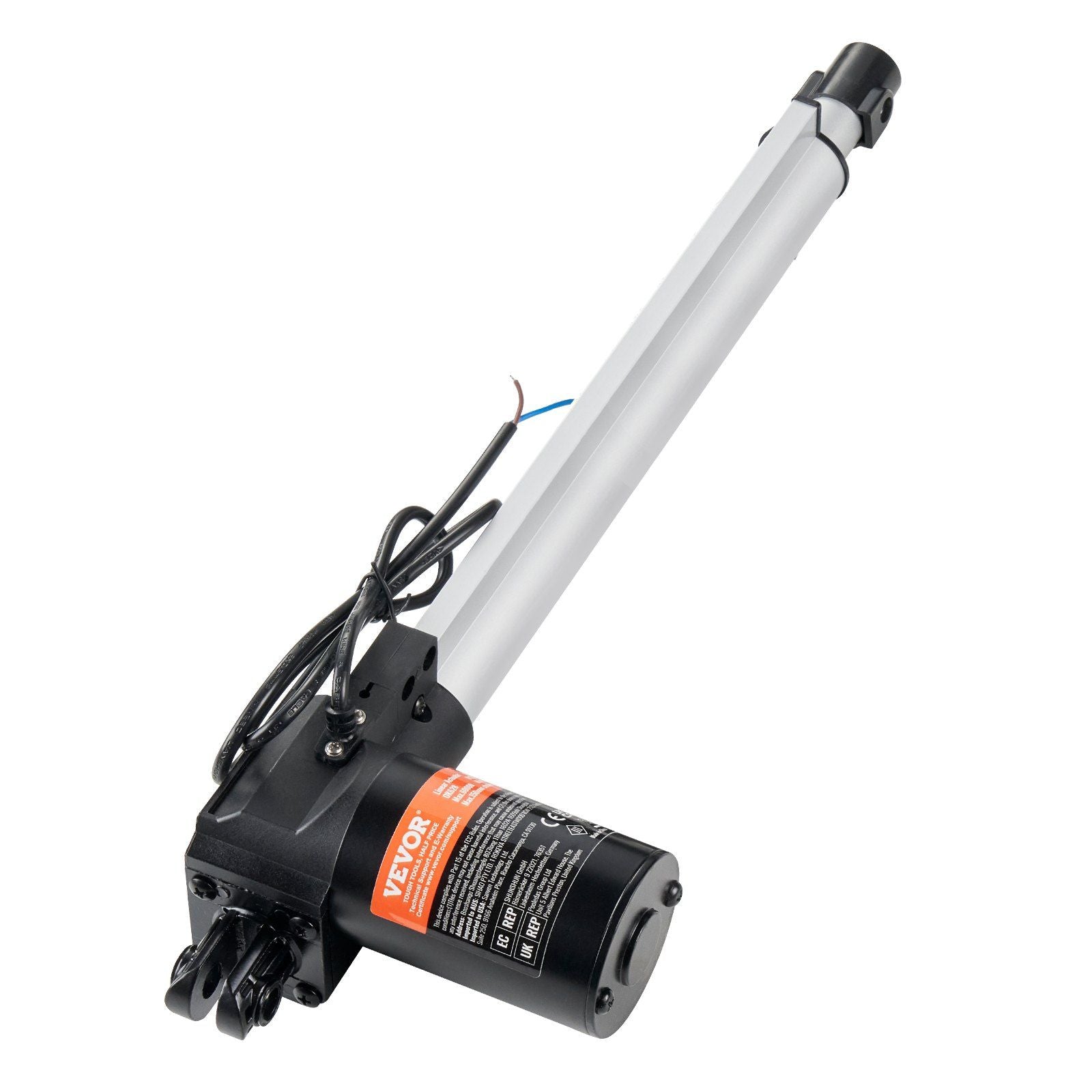 Linear Actuator 12V, 12 Inch Heavy Duty 1320lbs/6000N Linear Actuator, 0.19"/s Linear Motion Actuator with Mounting Bracket & IP44 Protection for Electric Door Industrial Machinery Vessels Cargo