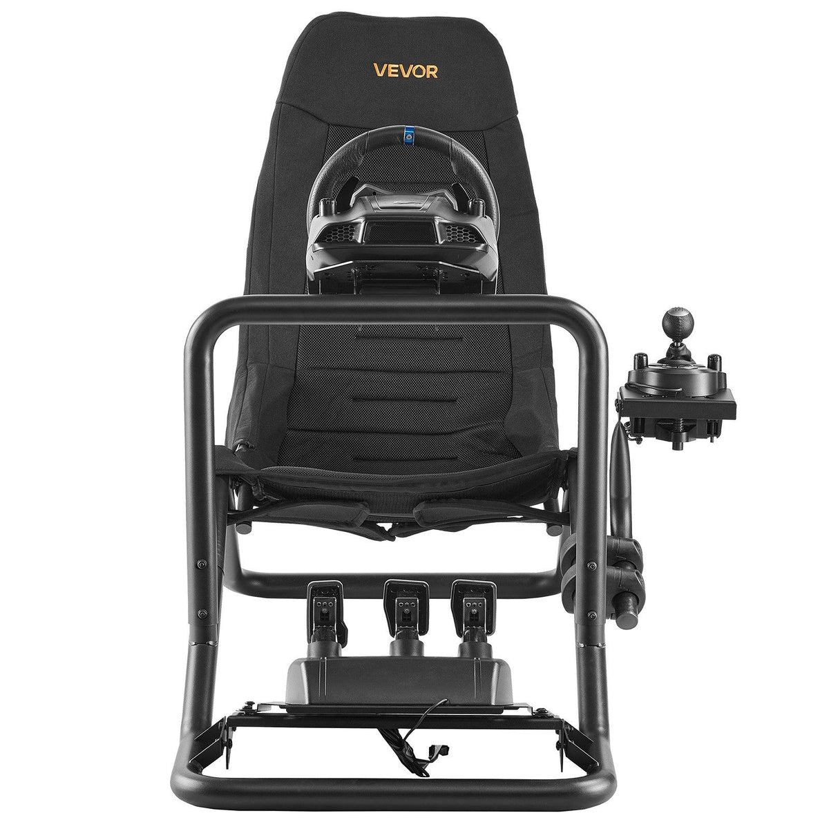 Racing Wheel Stand, Heavy-Duty Integrated Simulator Cockpit Steering Stand, Fit Logitech G25,G27,G29,G920,G923, Thrustmaster T300RS,TX F458,T500RS,T3PA-PRO (F1/GT) and CSR Pedals, Black