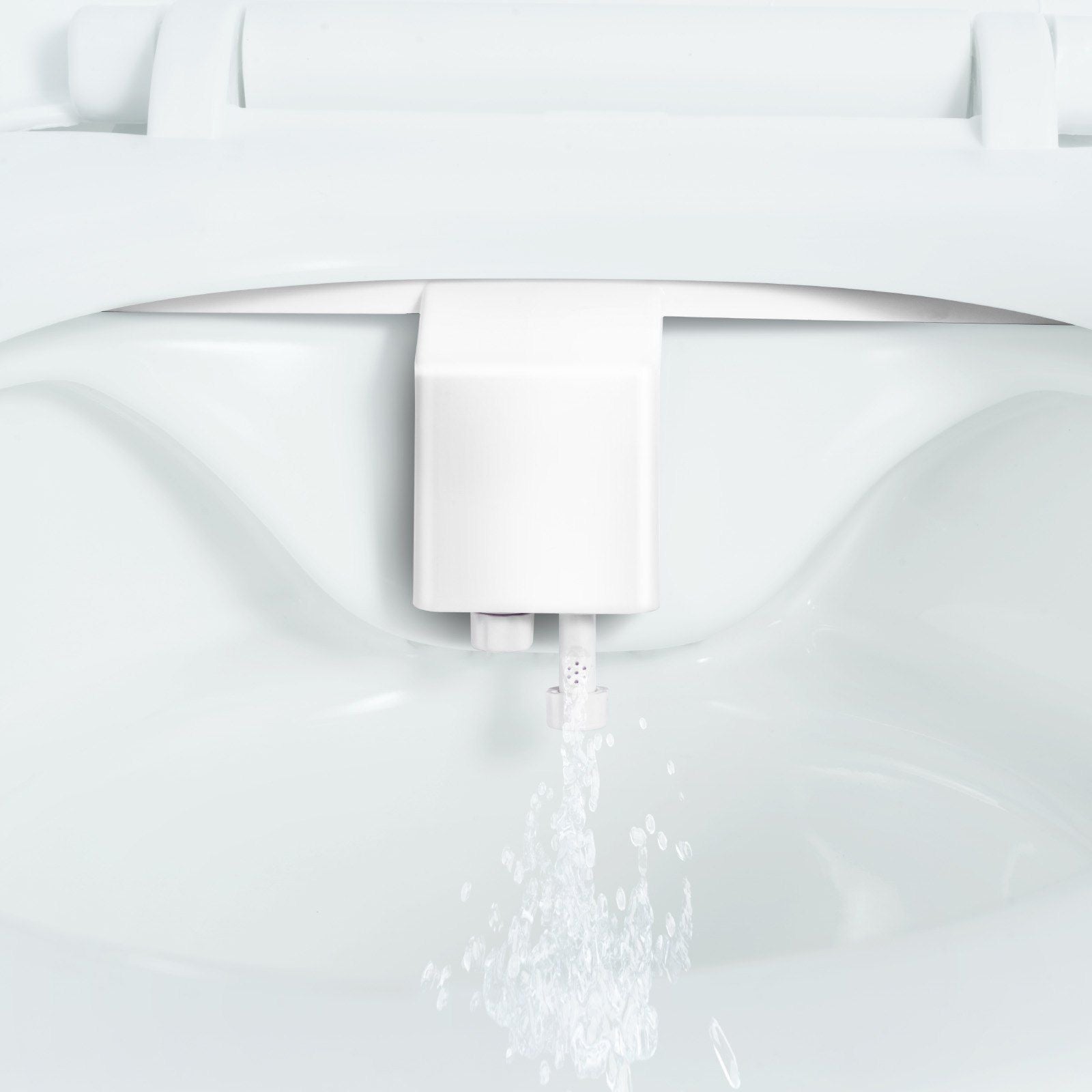 Bidet Attachment for Toilet, Non-Electric Bidet Toilet Seat Attachment - Dual Retractable Nozzles, Adjustable Water Pressure,  Easily Installed Cold Water Sprayer for Rear Feminine Wash, White