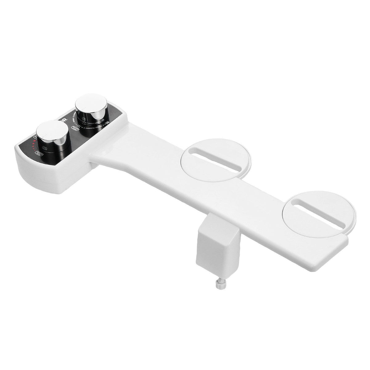 Bidet Attachment for Toilet, Non-Electric Bidet Toilet Seat Attachment - Dual Retractable Nozzles, Adjustable Water Pressure,  Easily Installed Cold Water Sprayer for Rear Feminine Wash, White