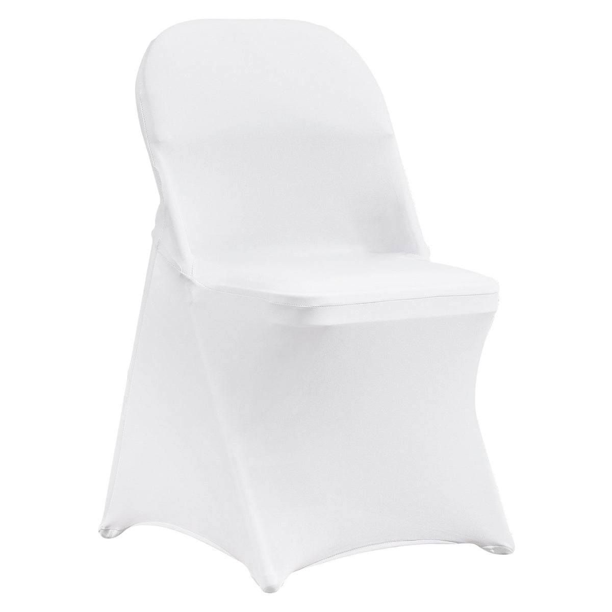 VEVOR Stretch Spandex Folding Chair Covers, Universal Fitted Chair Cover, Removable Washable Protective Slipcovers, for Wedding, Holiday, Banquet, Party, Celebration, Dining (12PCS White)