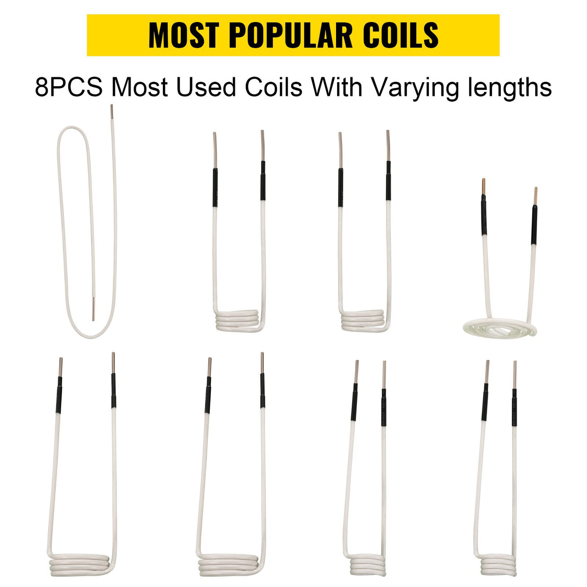 VEVOR Induction Heater Coil Kit Induction Coils 8PCS For Removing Rusty Bolts