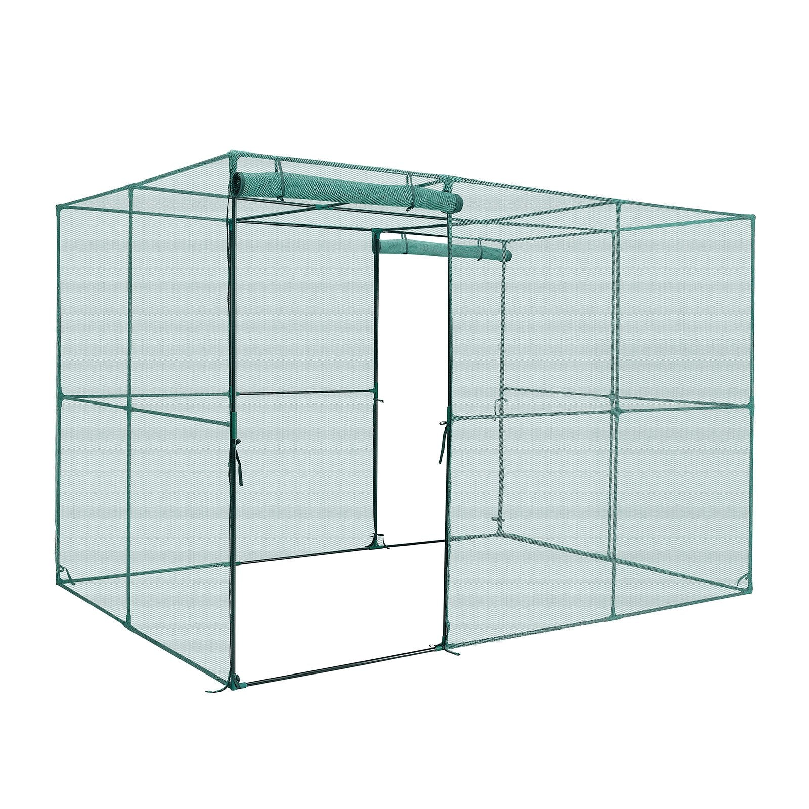 VEVOR Crop Cage, 2.9 x 1.94 x 1.94 m Plant Protection Tent with Zippered Door, Wind-Resistant Tall Crop Cage, Easy to Install, Outdoor Raised Bed Cover, Tomato Plant Netting for Garden Patio Lawn