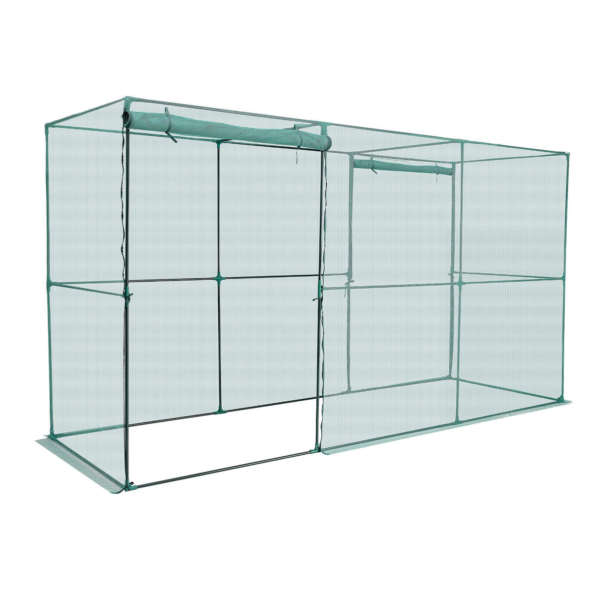 VEVOR Crop Cage, 3.56 x 1.2 x 1.94 m Plant Protection Tent with Zippered Door, Wind-Resistant Tall Crop Cage, Easy to Install, Outdoor Raised Bed Cover, Tomato Plant Netting for Garden Patio Lawn