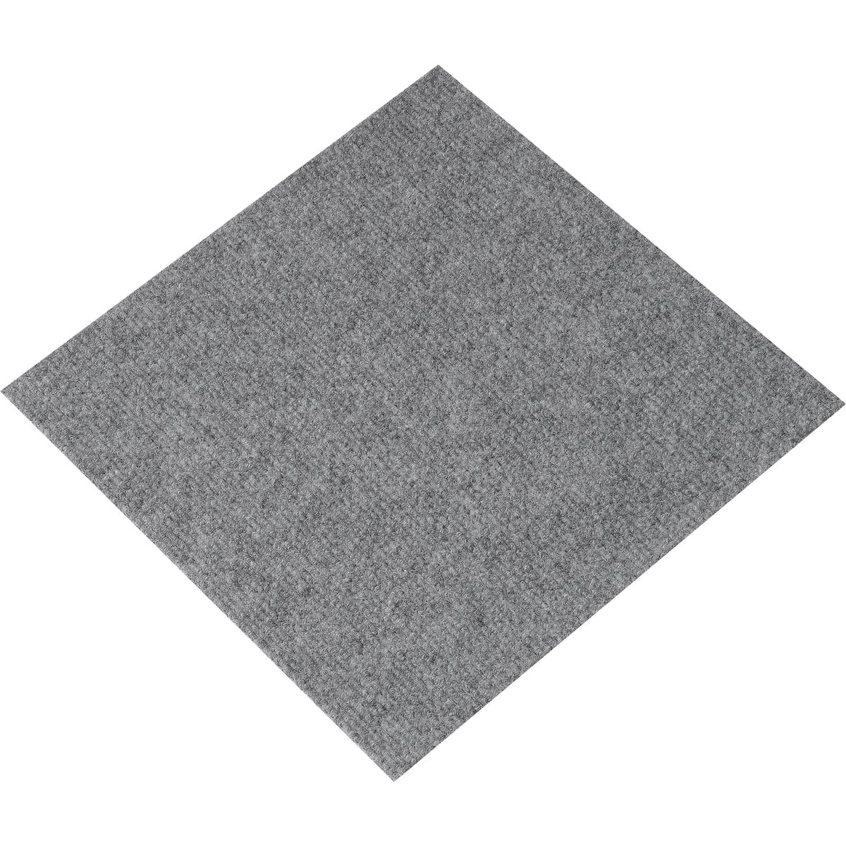 VEVOR Carpet Tiles Peel and Stick, Squares Self Adhesive Carpet Floor Tile, Soft Padded Carpet Tiles, Easy Install DIY for Bedroom Living Room Indoor Outdoor (12 Tiles, Light Gray)
