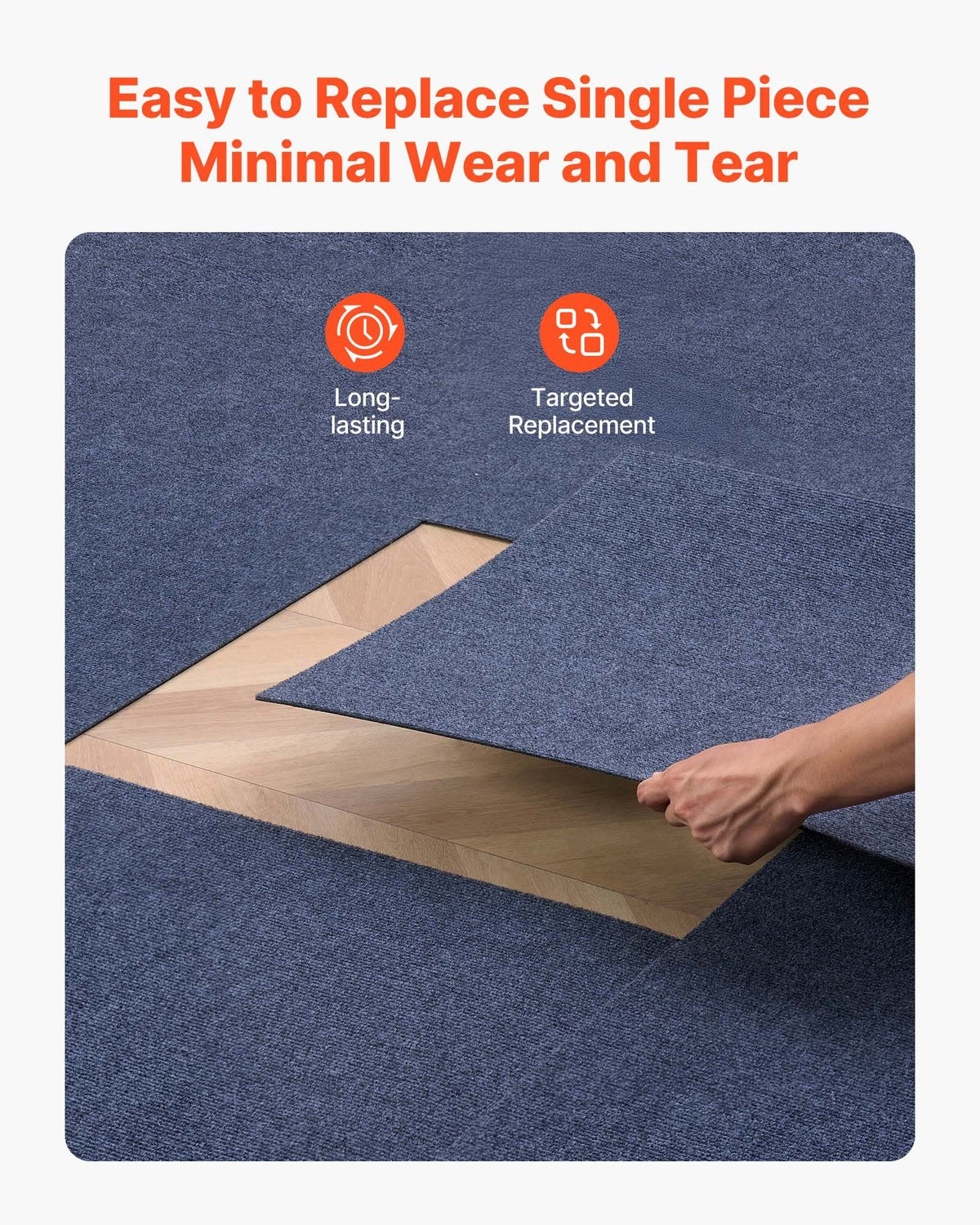 Carpet Tiles 610x610 mm, 15 Pack Peel and Stick Carpet Square Rug, Self Adhesive Commercial Floor Soft Padded for Seamless Cover 5.6㎡, Easy DIY Replacement for Living Room Office, Gray