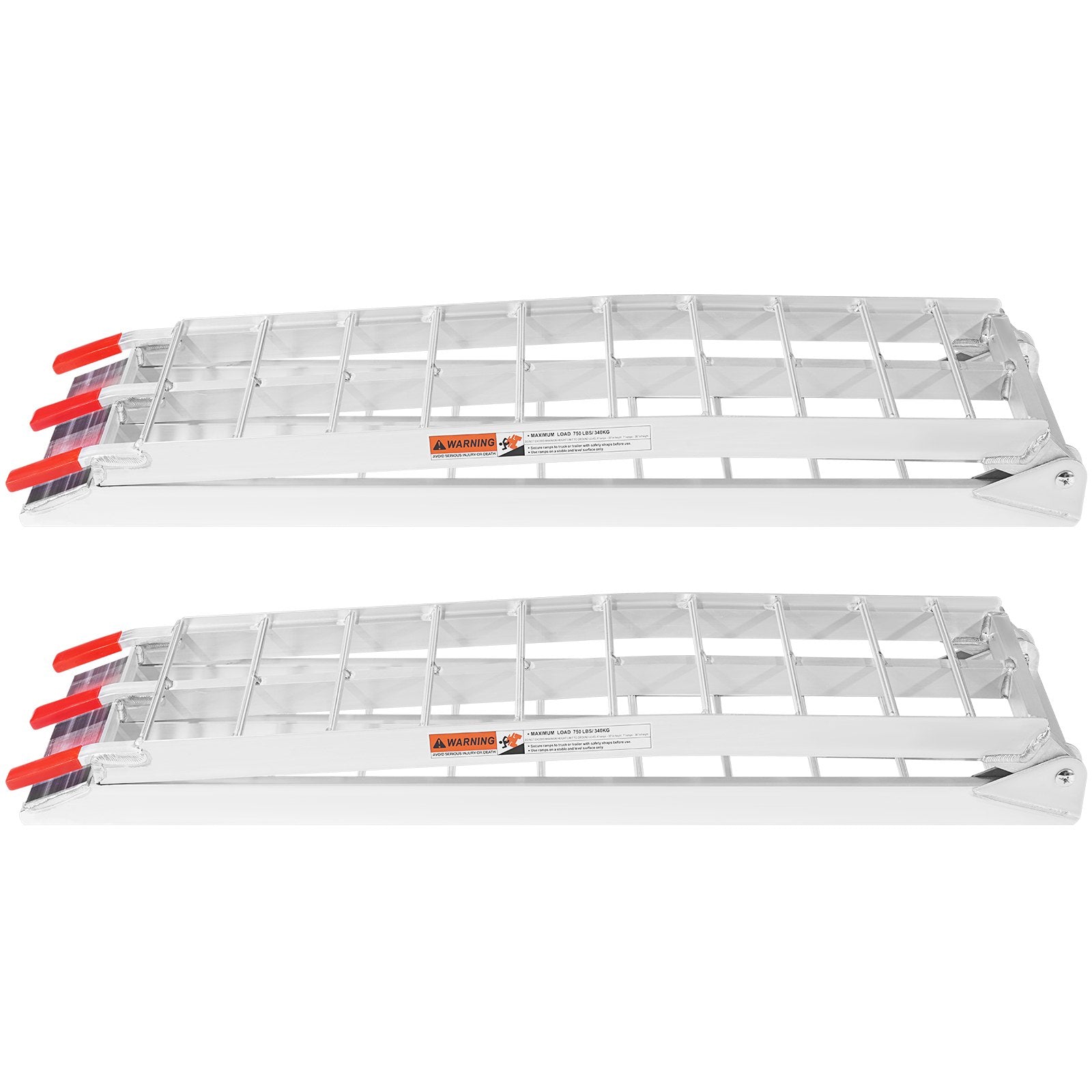 VEVOR Aluminum Ramp 1500 LBS Foldable Loading Ramps for Pickup Trucks Bed 2 PCS