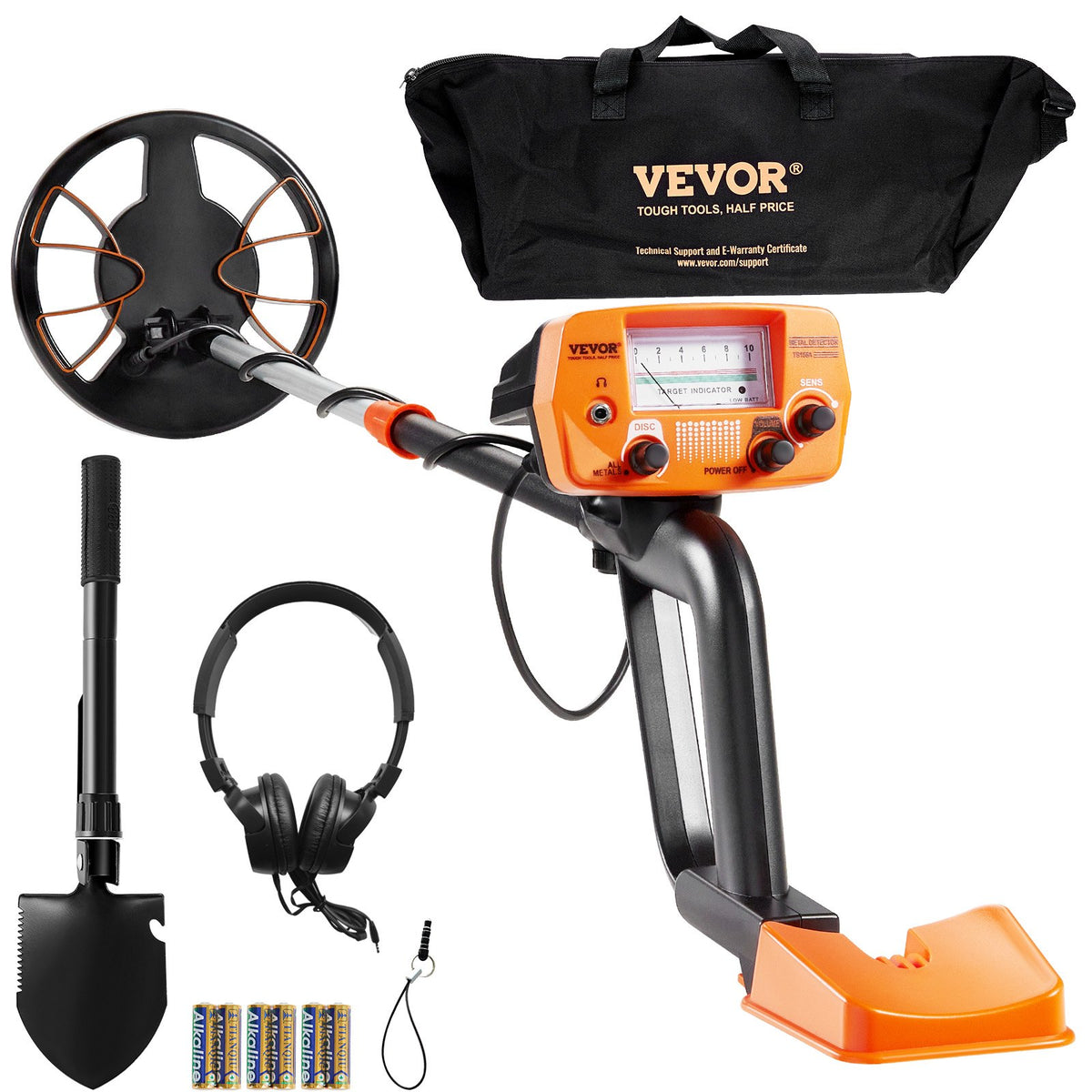 VEVOR Metal Detector for Adults &amp; Kids, 8&quot;, Professional Adjustable Higher Accuracy Gold Detector, IP68 Waterproof Coil with LCD Display Advanced DSP Chip, for Detecting Gold Coin Treasure Hunting