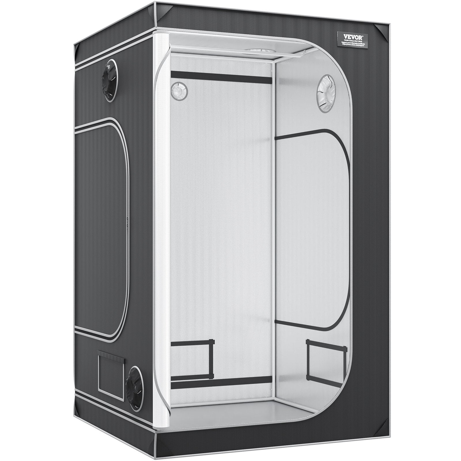 VEVOR Grow Tent 48 x 48 x 80 in Indoor Growing Tent Hydroponic Window Door Tray