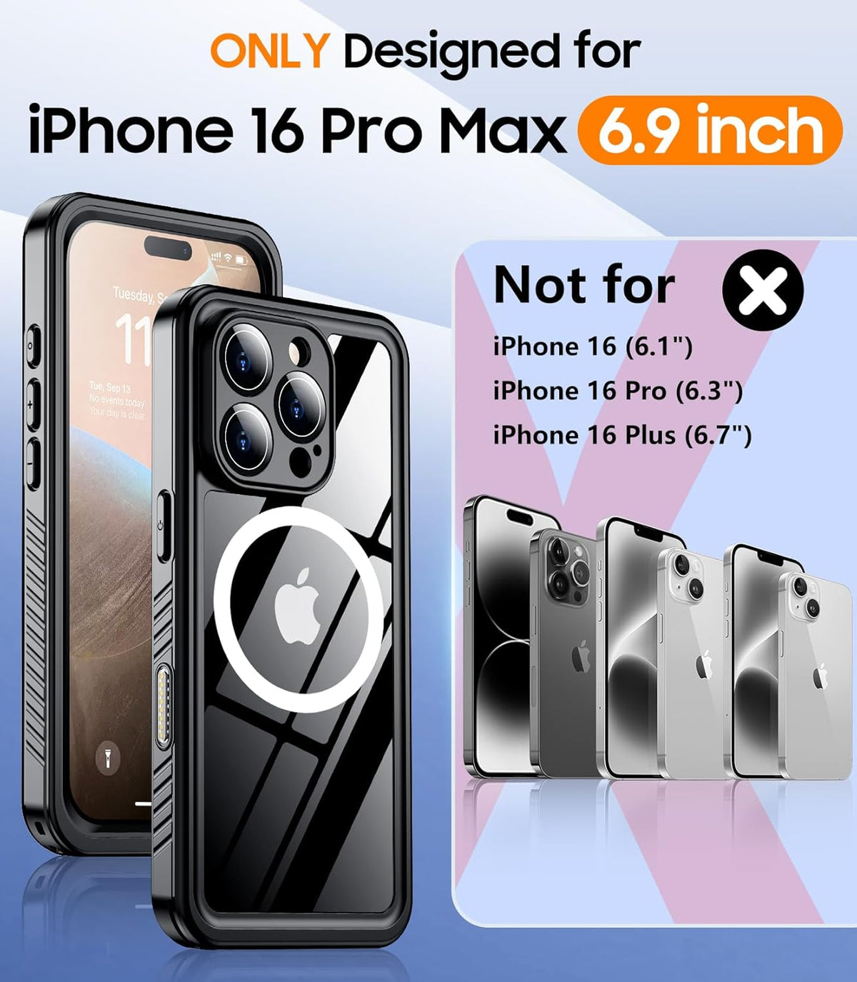 iPhone 16 Pro Max Waterproof Case
