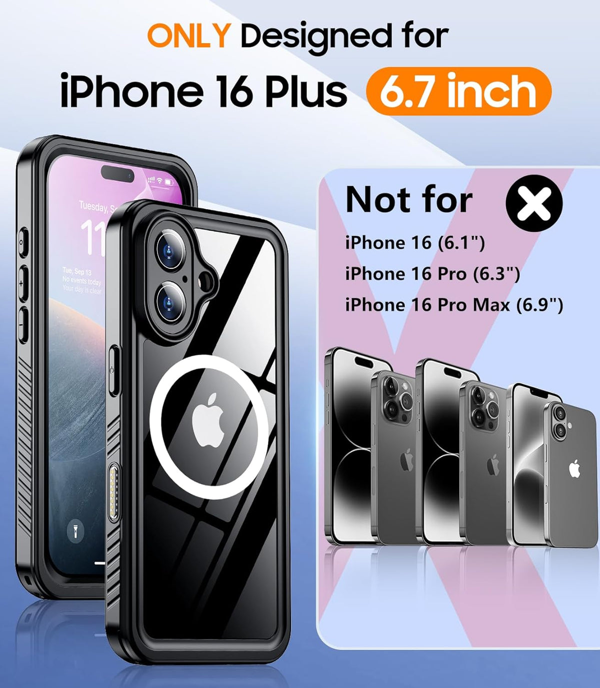 iPhone 16 Plus Waterproof Case