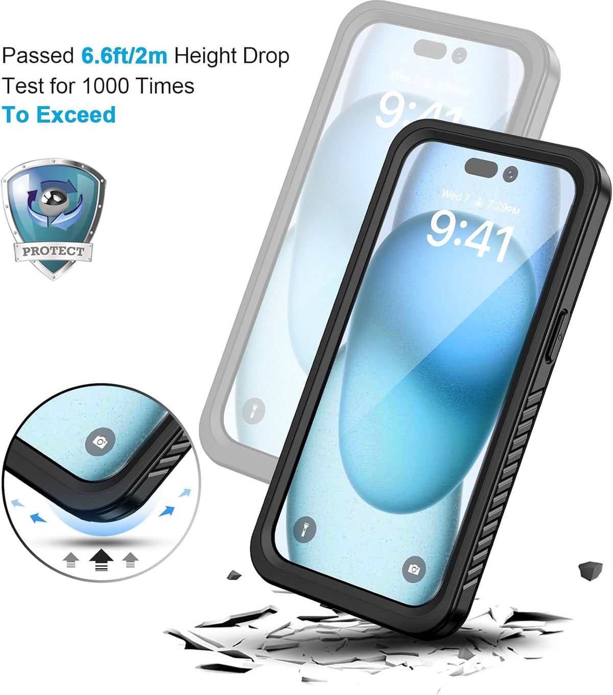 iPhone 15 Waterproof Shockproof Case