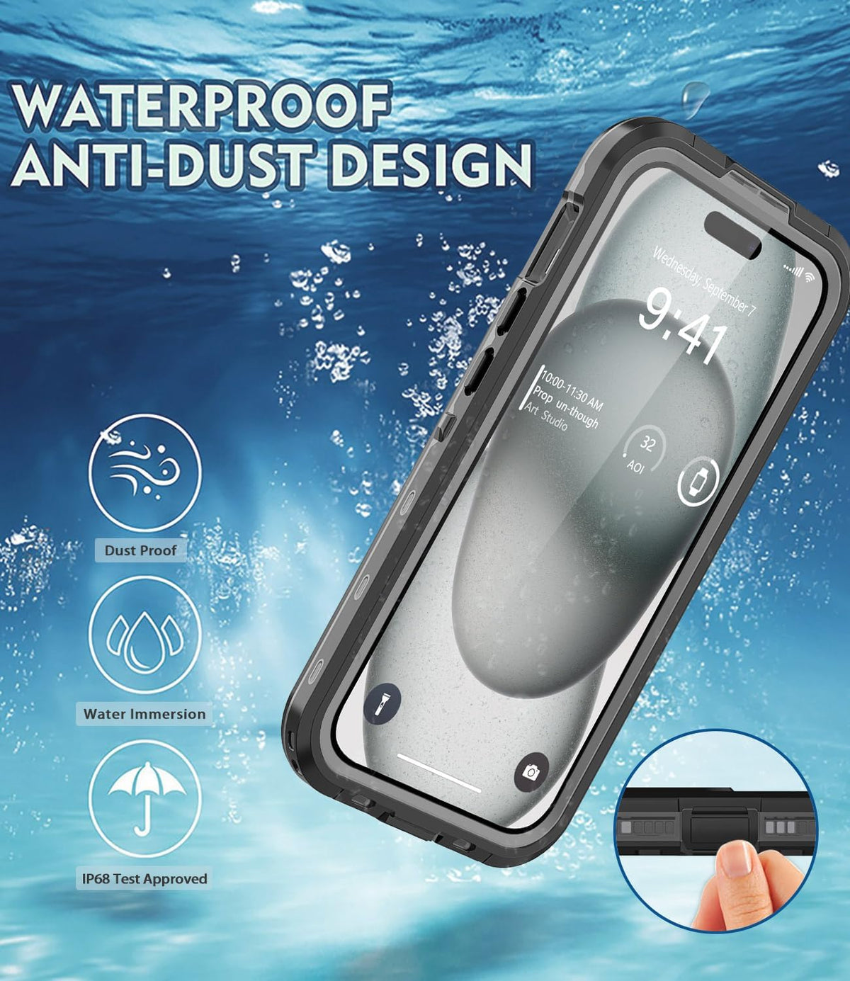 iPhone 15 Plus Waterproof Case
