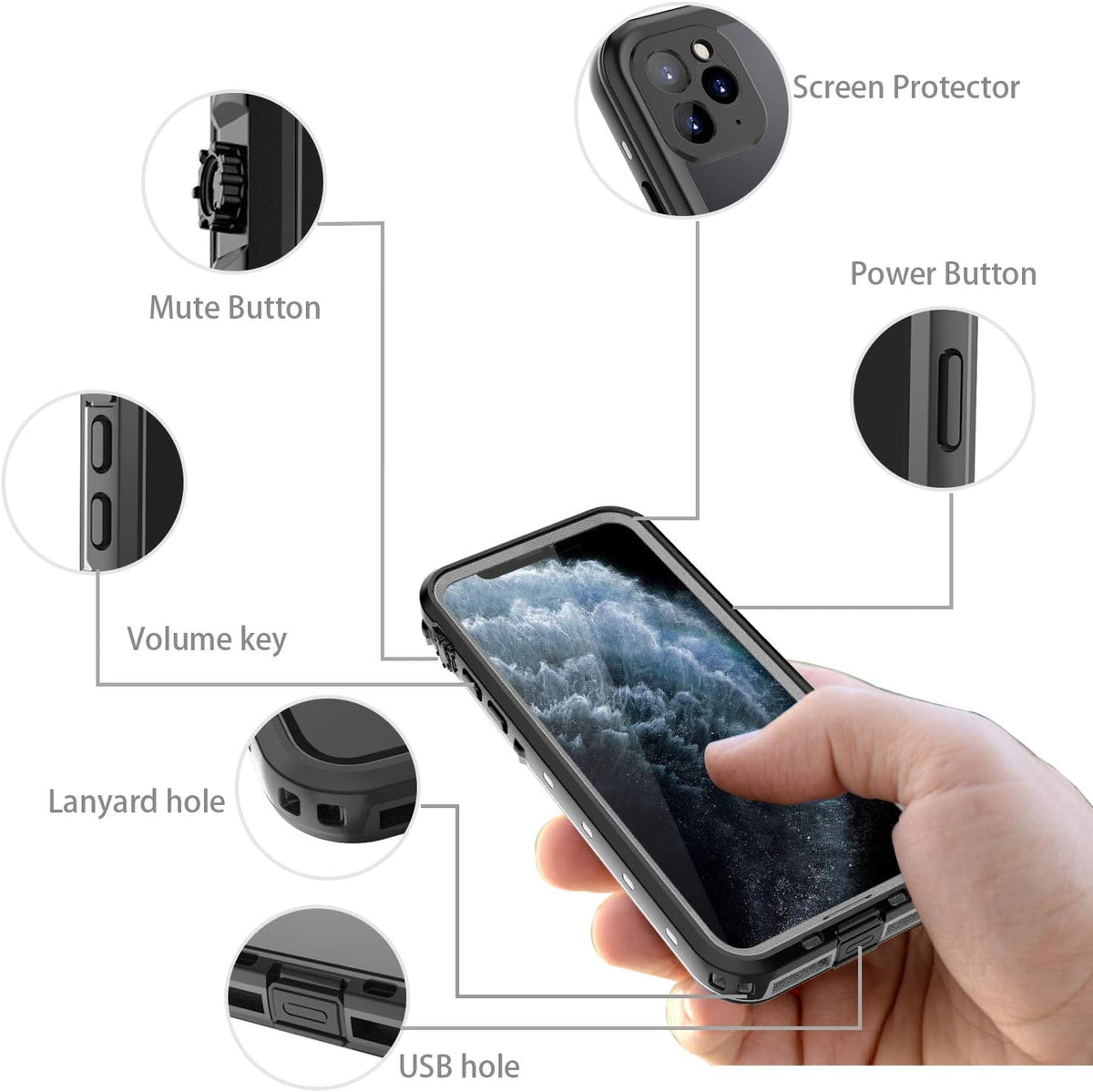 iPhone 11 Pro Max Waterproof Case