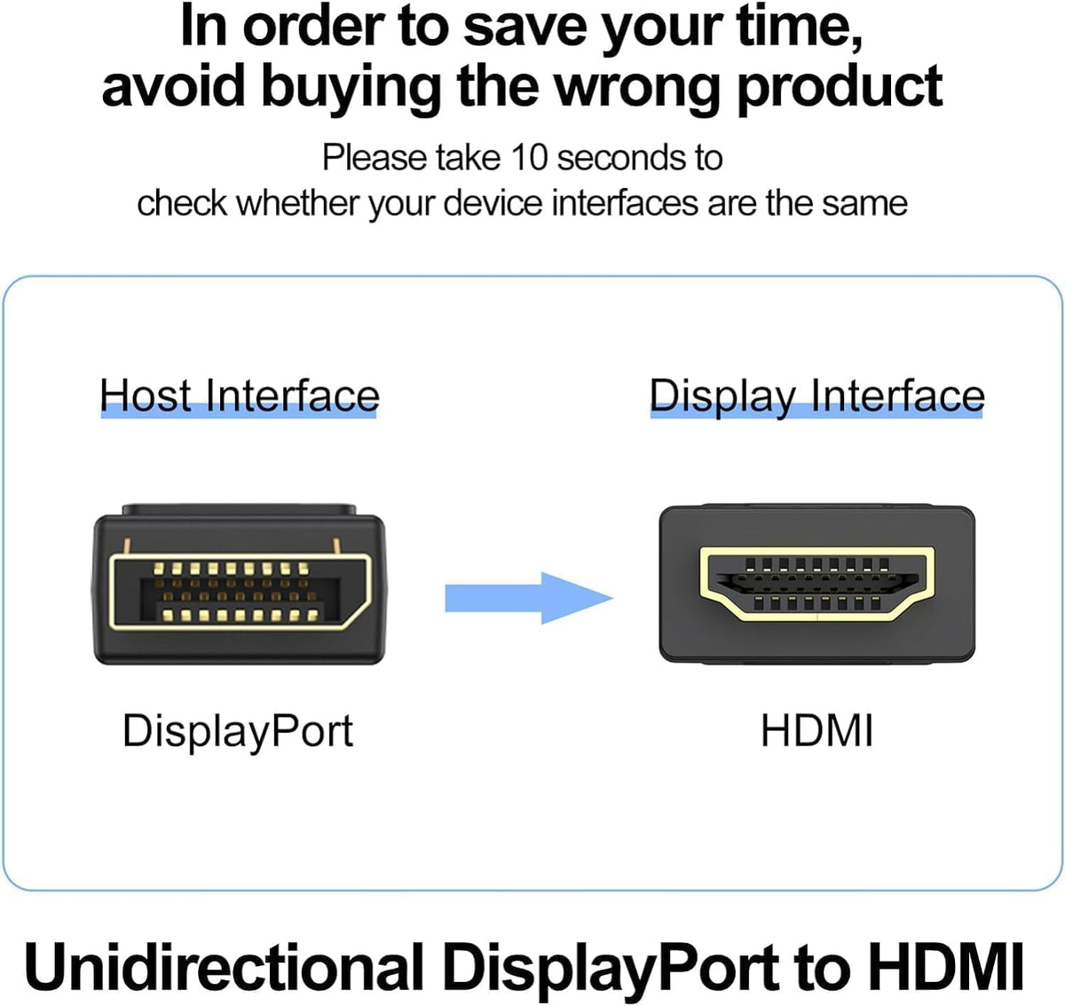 Display Port to HDMI Adapter With Audio Support