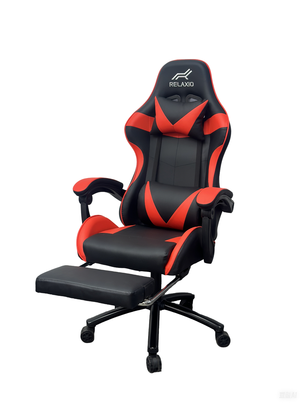 Gaming Chair With Headrest and Foot Rest - Red